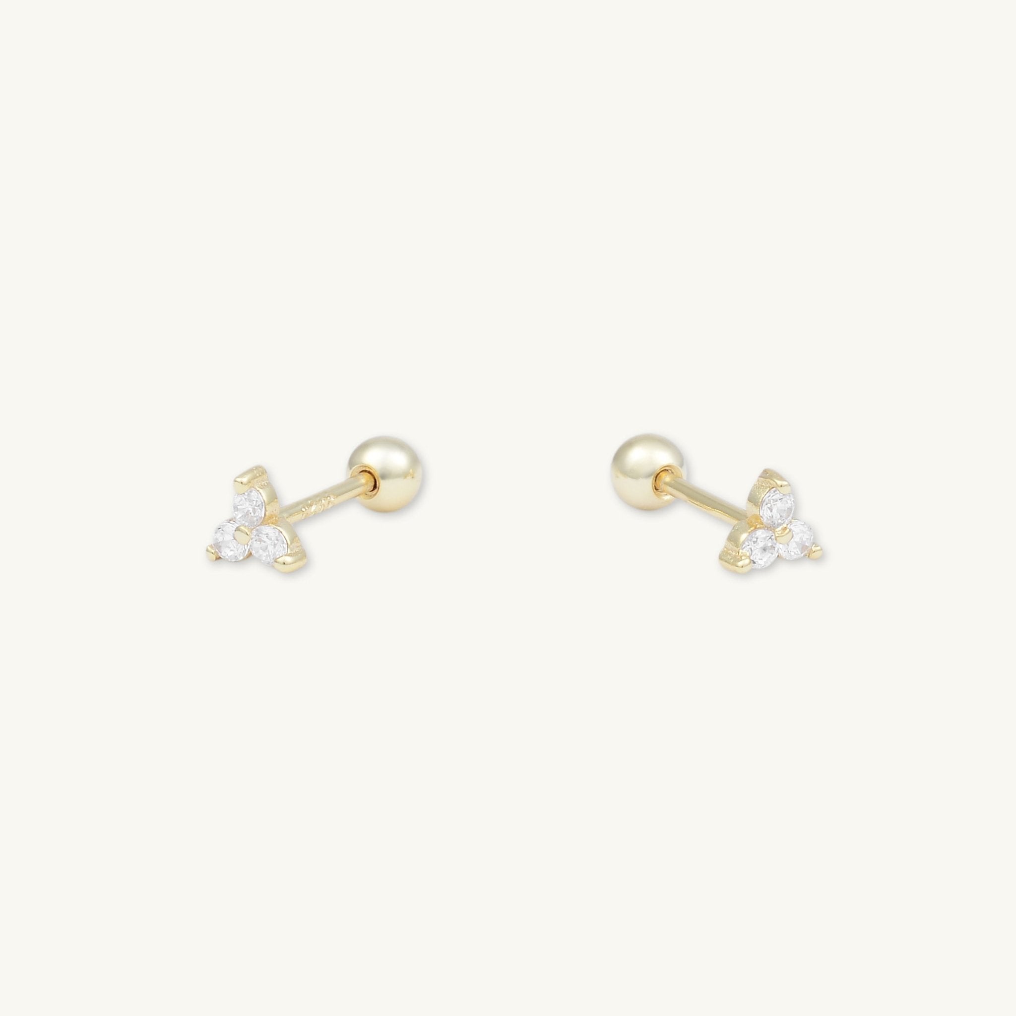 Lotus Barbell Stud Cartilage Earrings - Camile & Stone