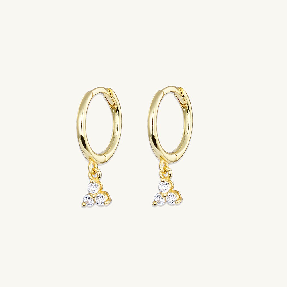 Lotus Dangling Hoop Earrings - Camile & Stone