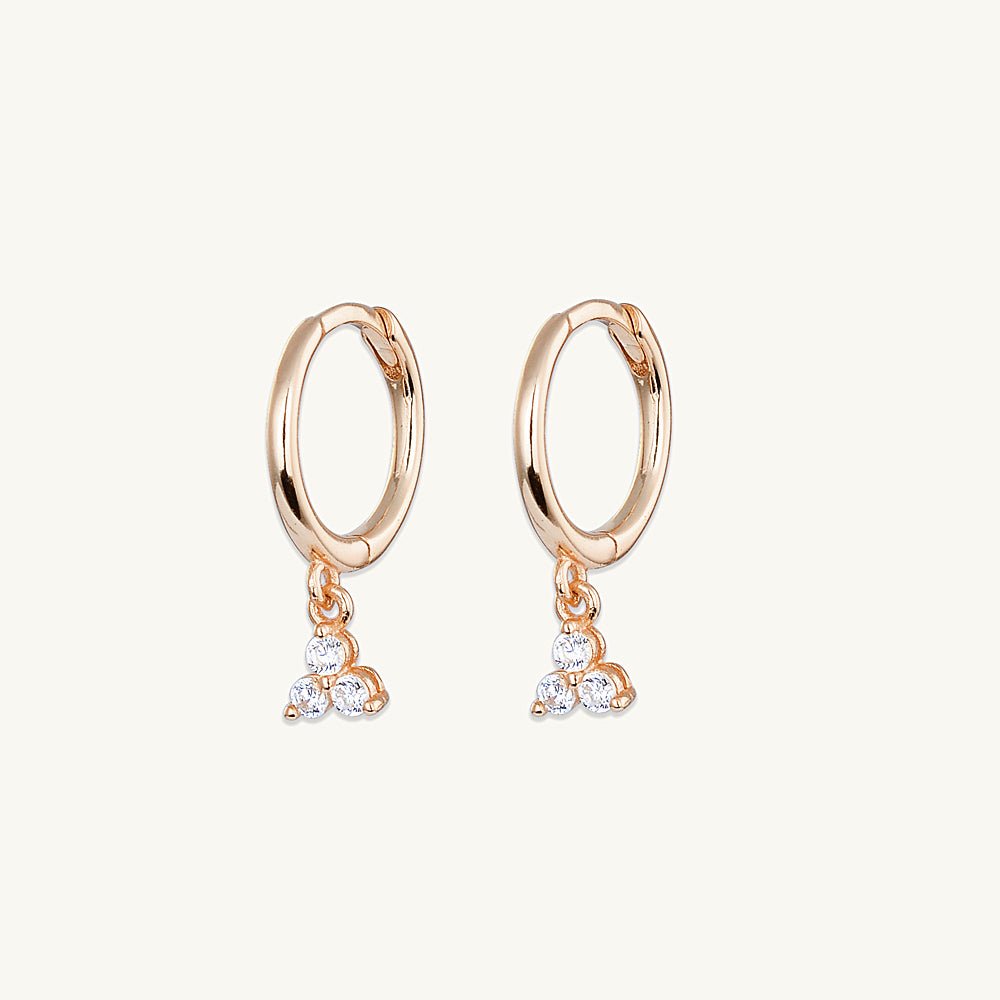 Lotus Dangling Hoop Earrings - Camile & Stone