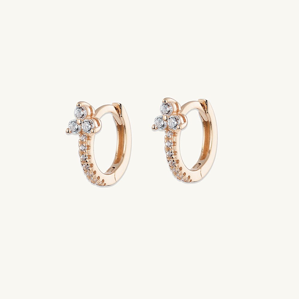 Lotus Sapphire Hoop Earrings - Camile & Stone