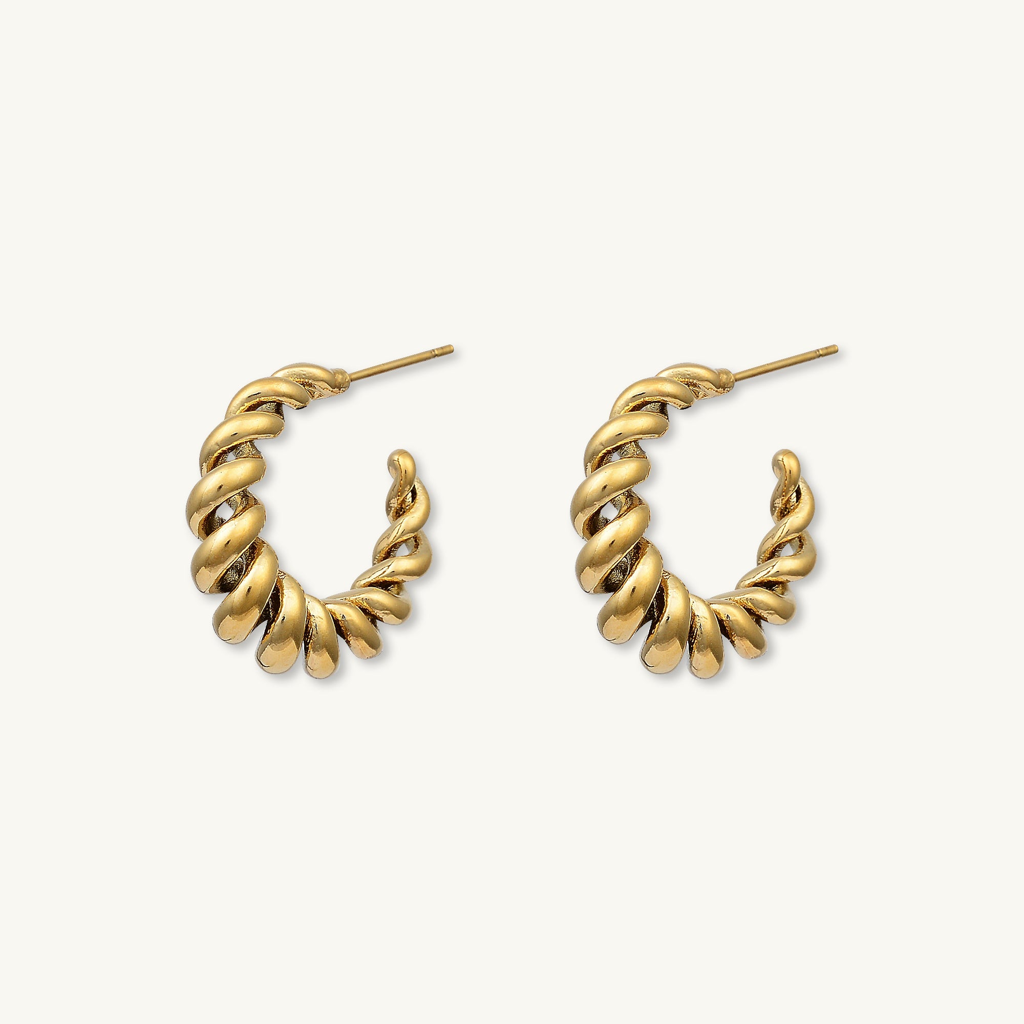 Lyanna Twist C Hoop Earrings - Camile & Stone