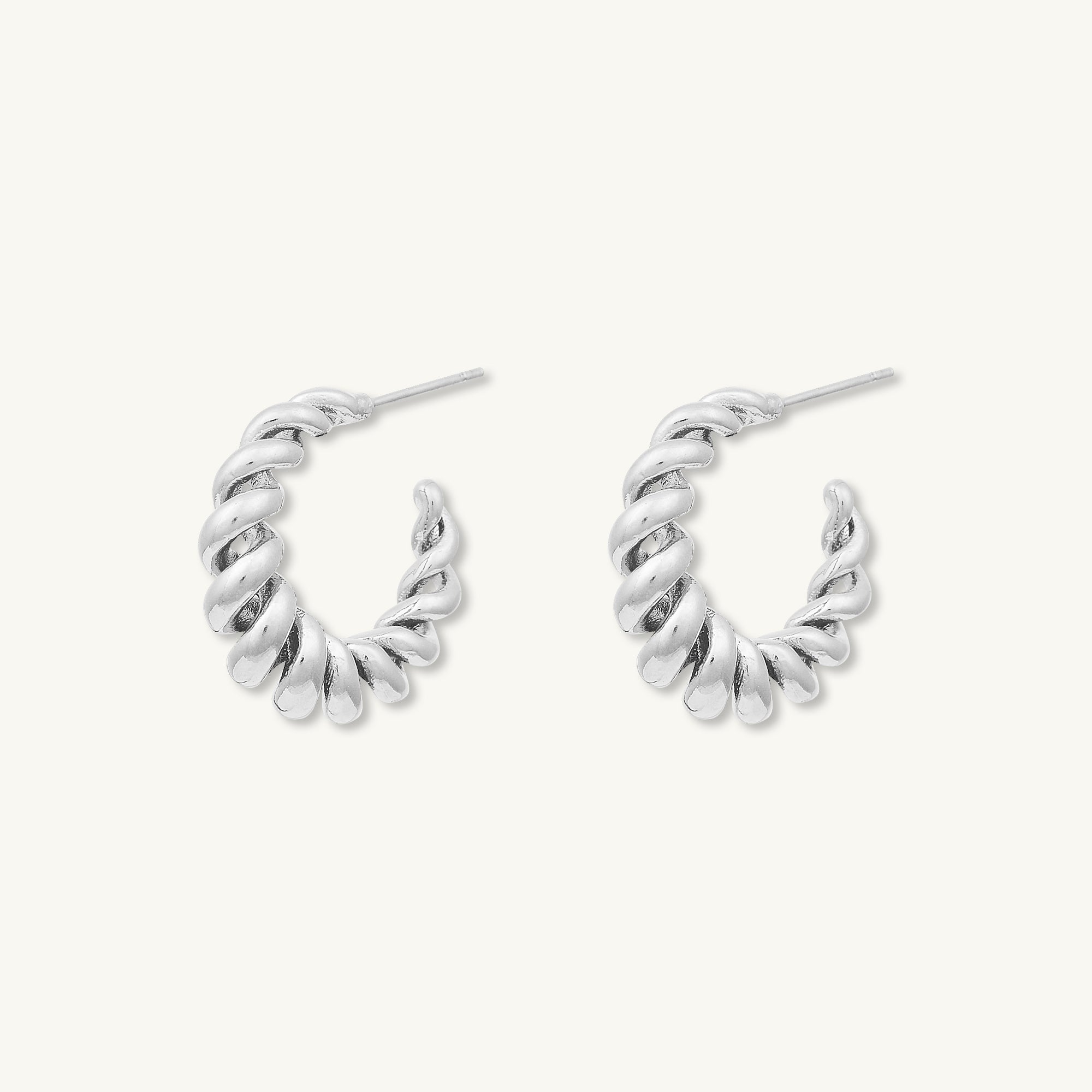 Lyanna Twist C Hoop Earrings - Camile & Stone