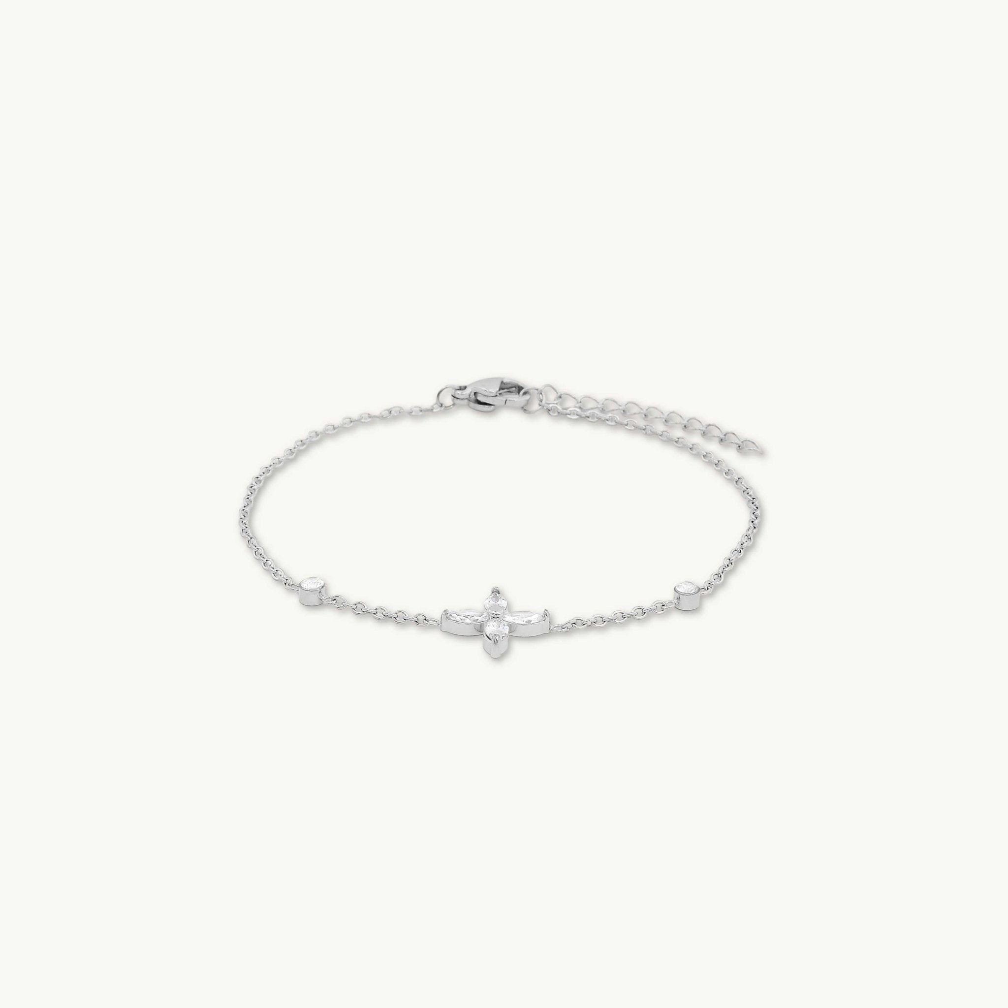 Marquise Clover Solitaire Bracelet - Camile & Stone