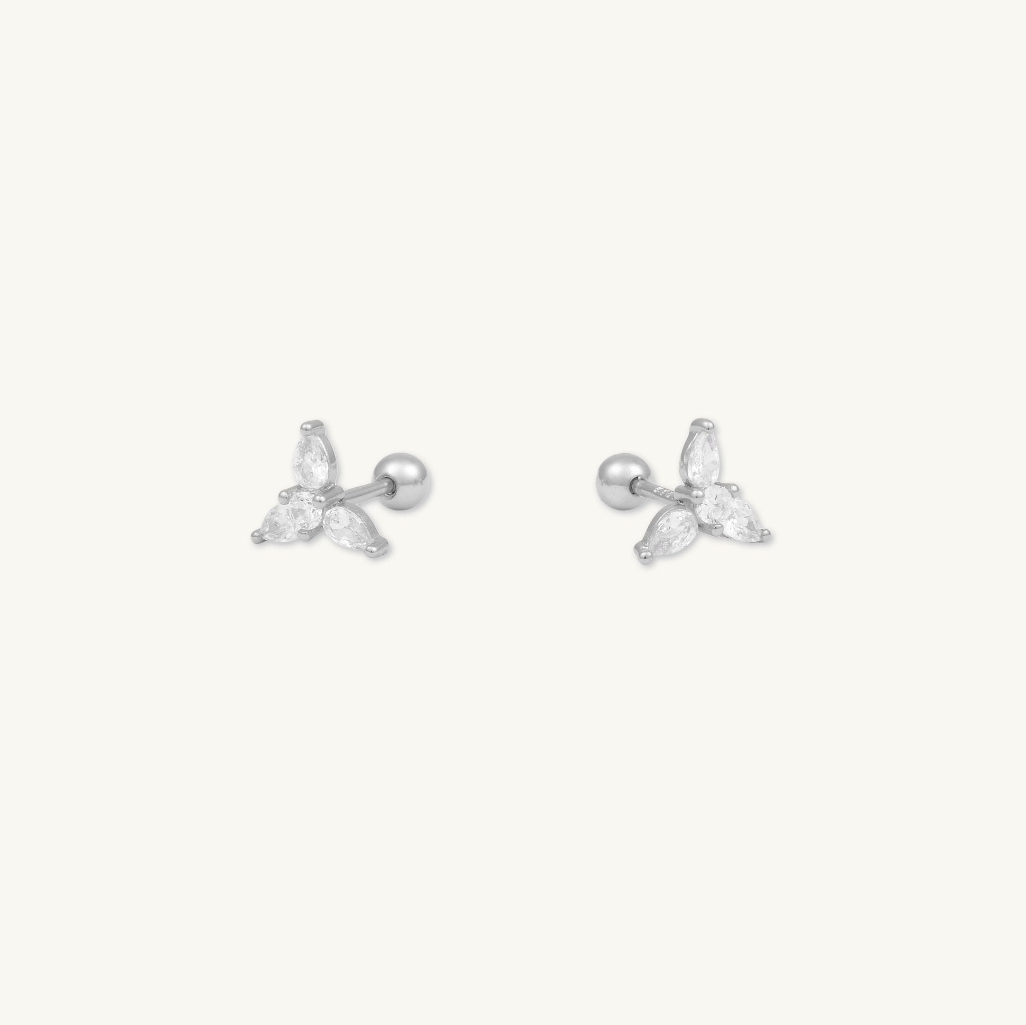 Marquise Lotus Barbell Cartilage Earrings - Camile & Stone