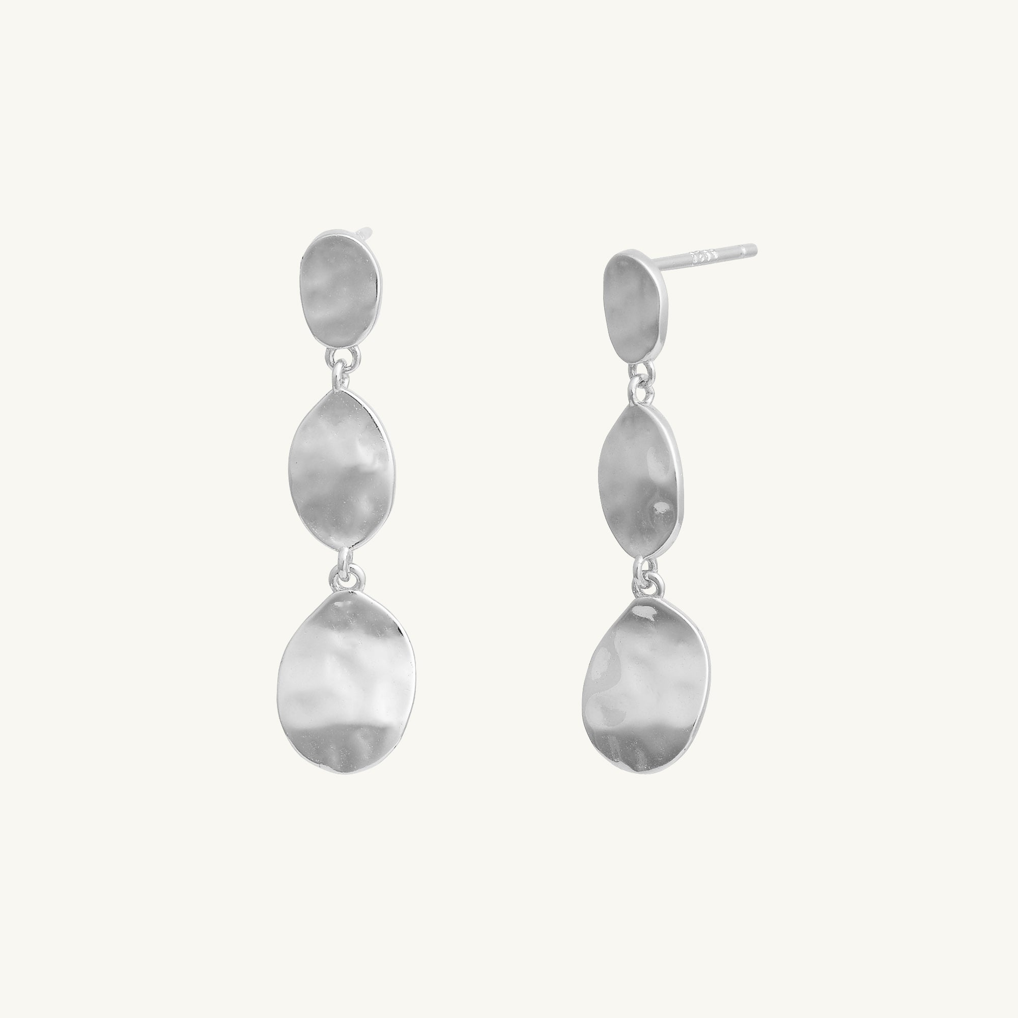 Molten Disc Dangle Stud Earrings - Camile & Stone