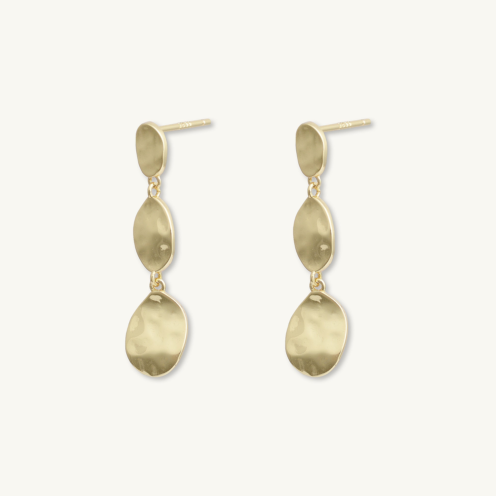 Molten Disc Dangle Stud Earrings - Camile & Stone