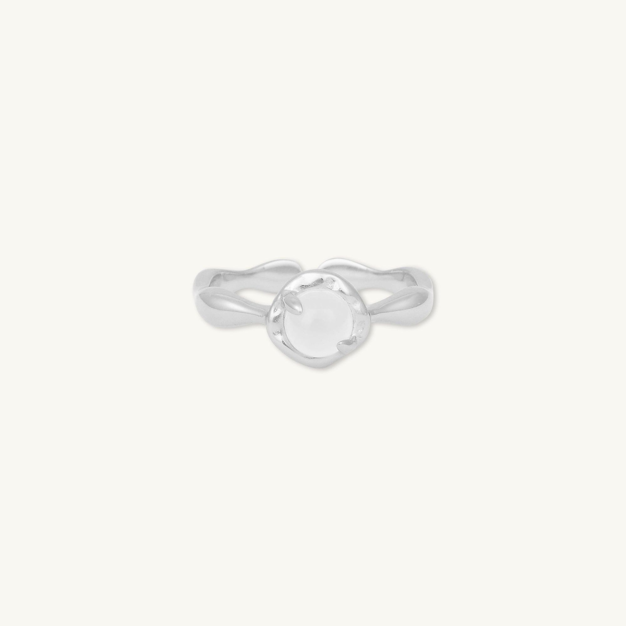 Moonstone Bauble Open Ring - Camile & Stone