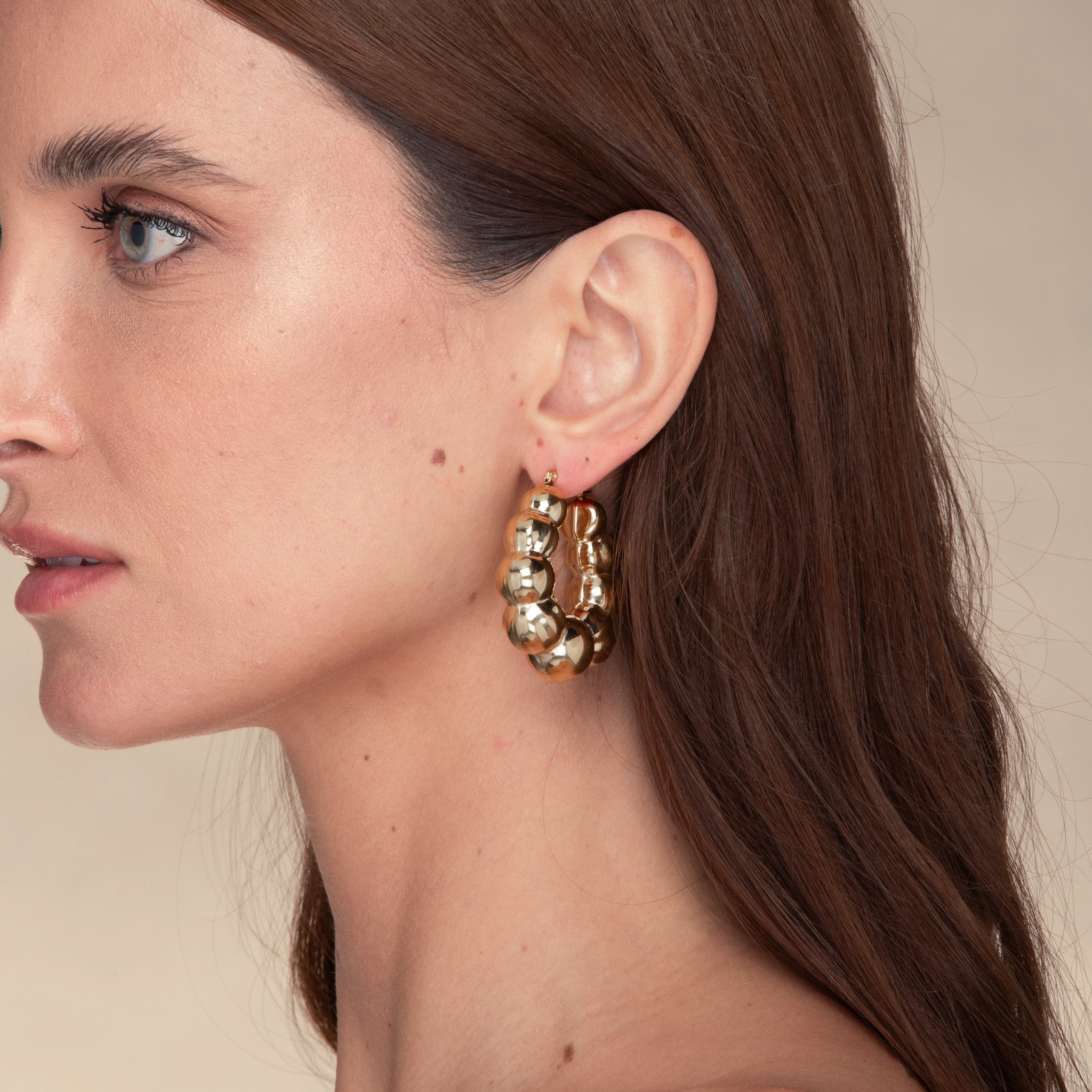 Nadia Ball Hoop Earrings - Camile & Stone