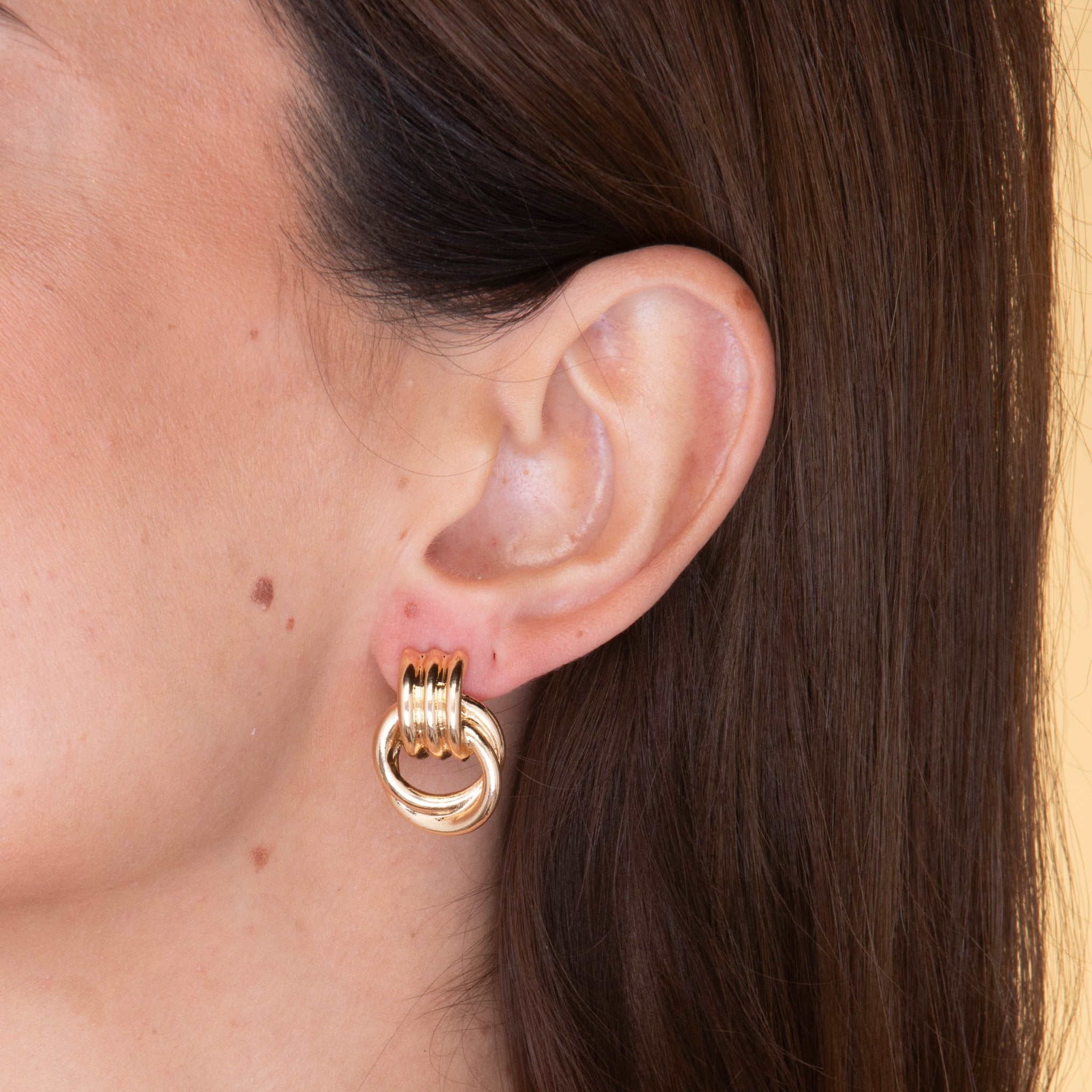 Nadia Small Loop Statement Earrings - Camile & Stone