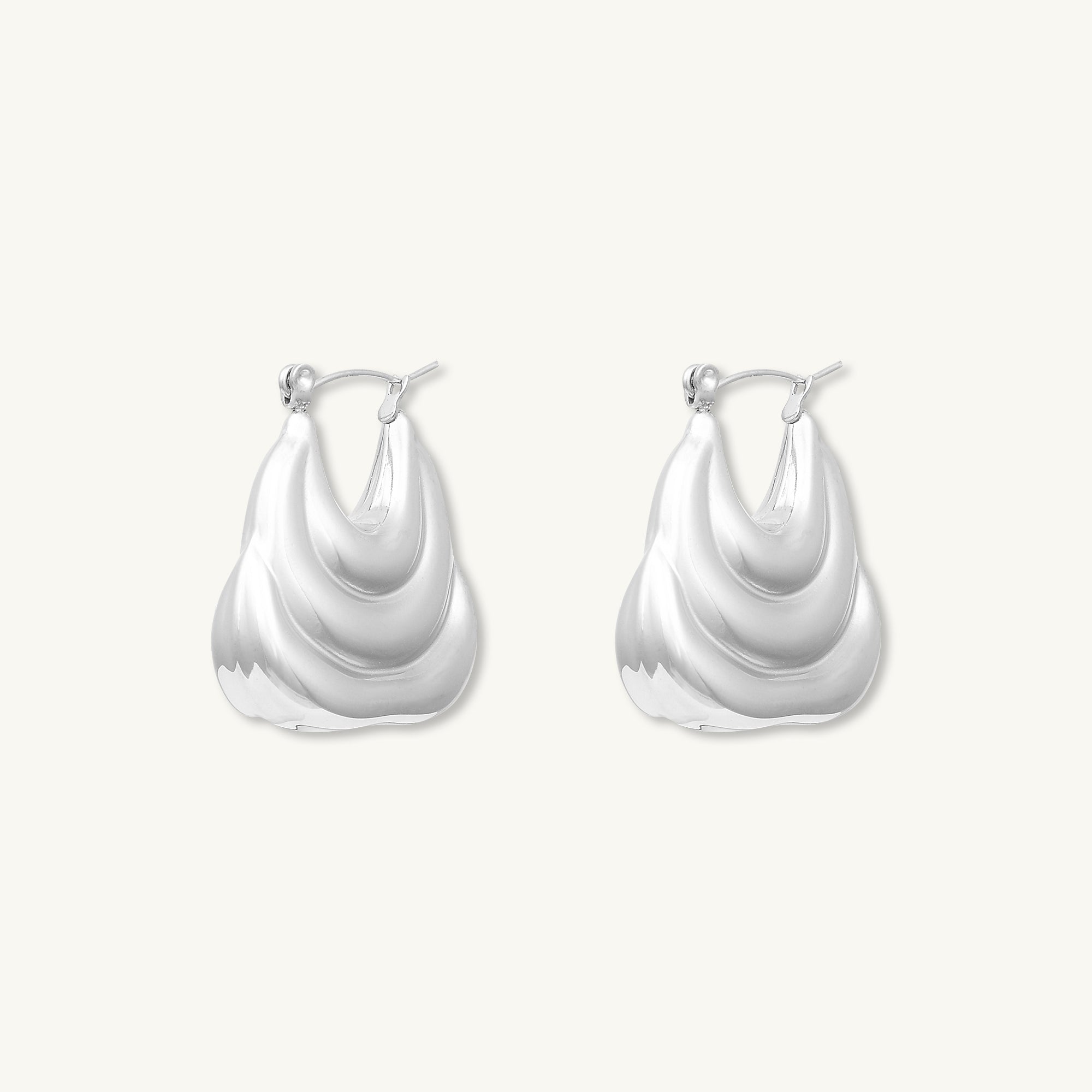Naomi Dome Hoop Earrings - Camile & Stone
