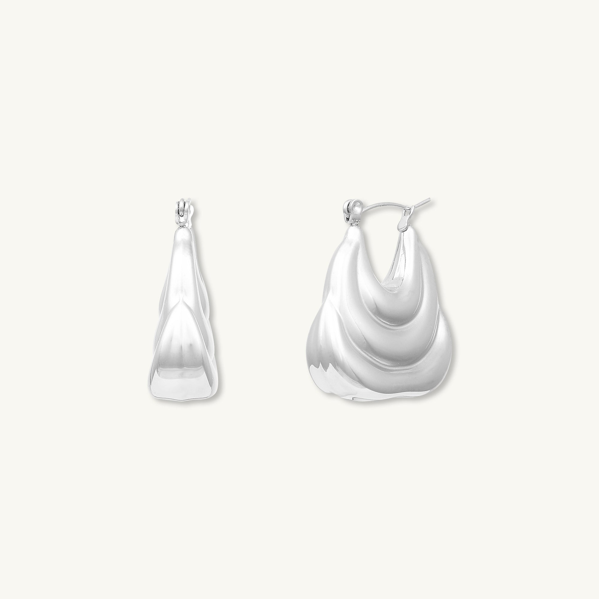 Naomi Dome Hoop Earrings - Camile & Stone