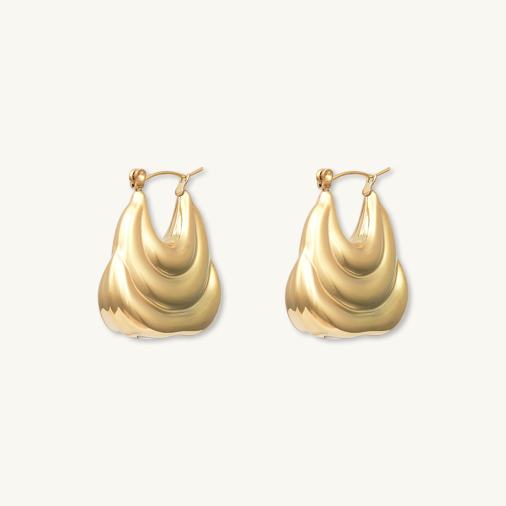 Naomi Dome Hoop Earrings - Camile & Stone