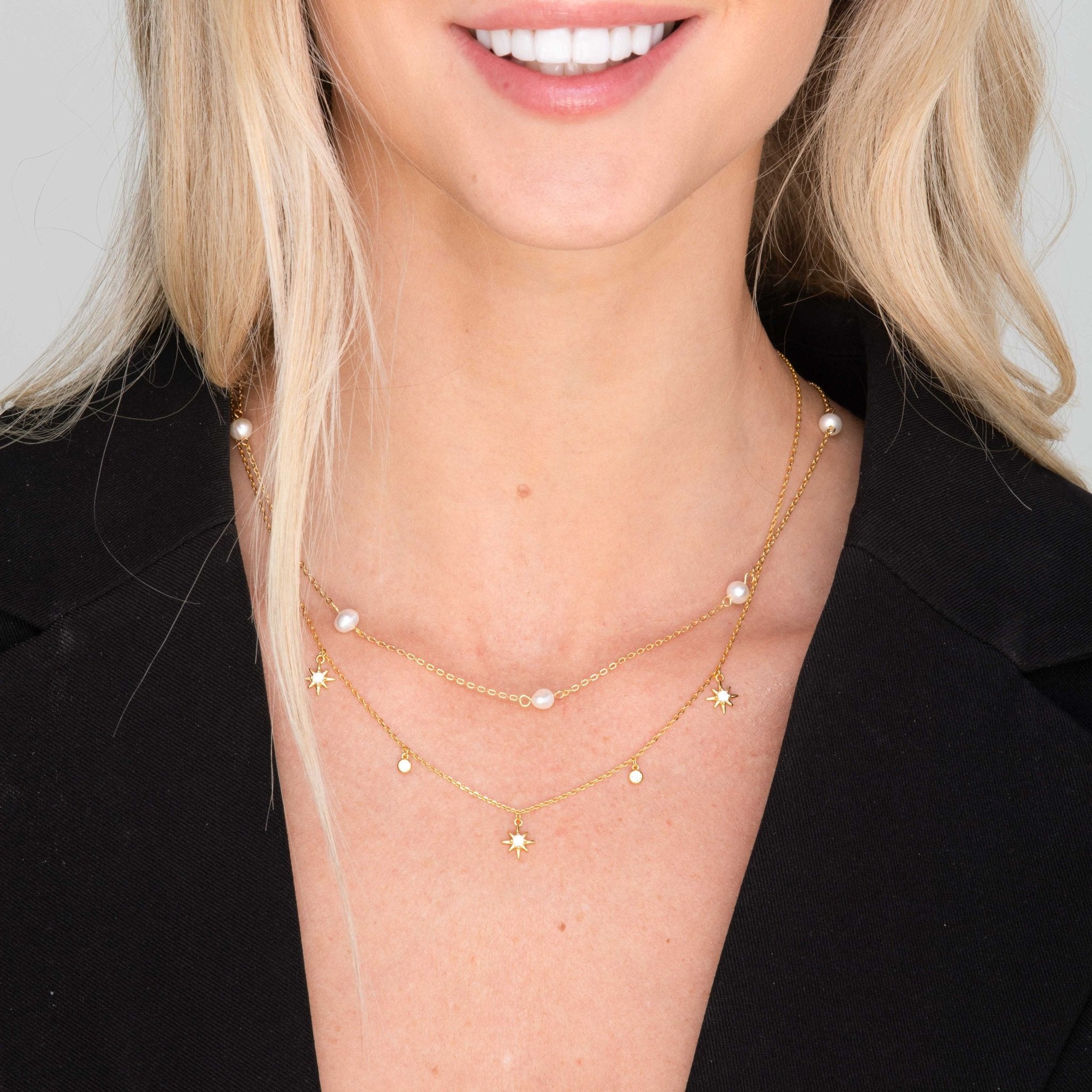 North Star Dangling Sapphire Necklace - Camile & Stone