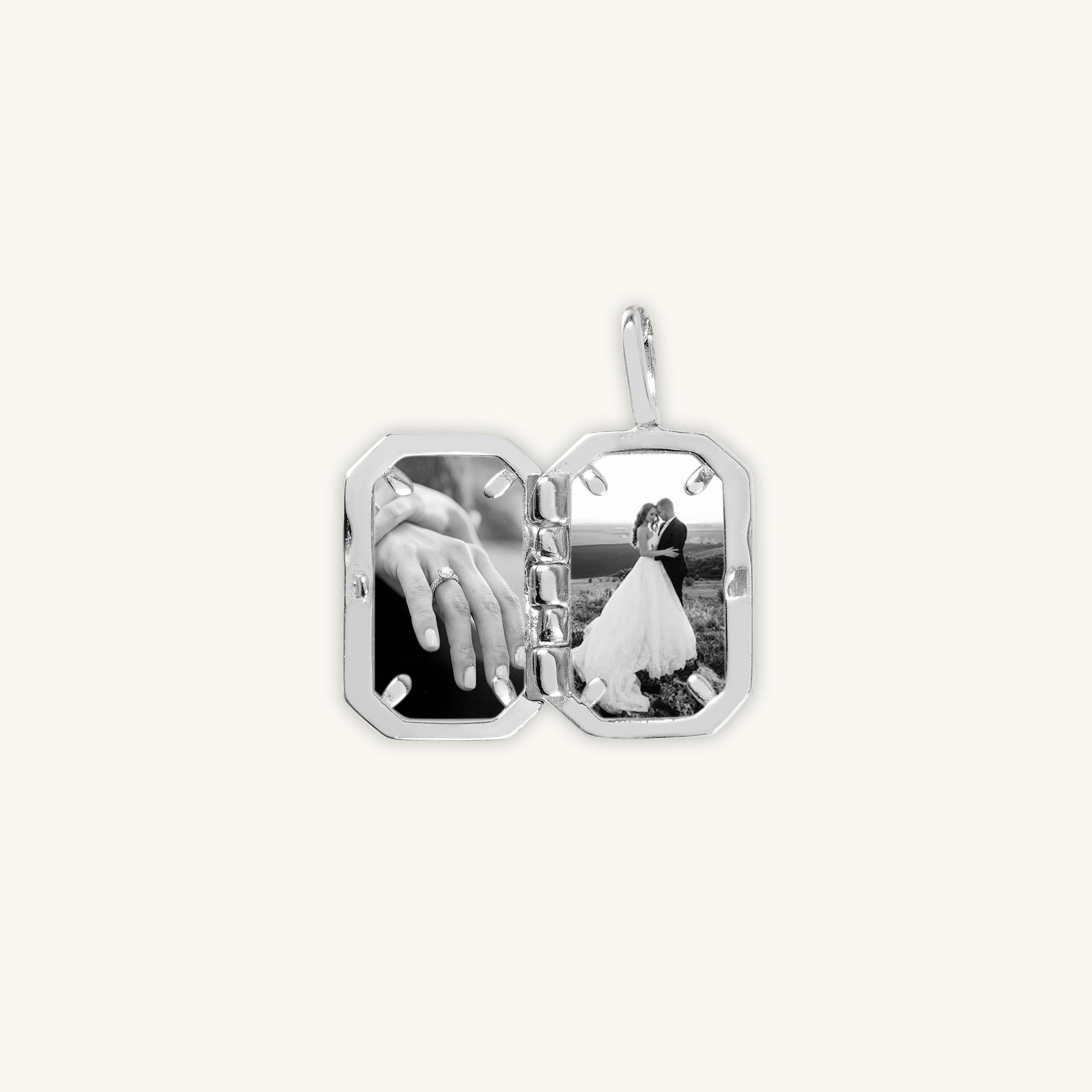 North Star Rectangular Photo Locket Necklace - Camile & Stone