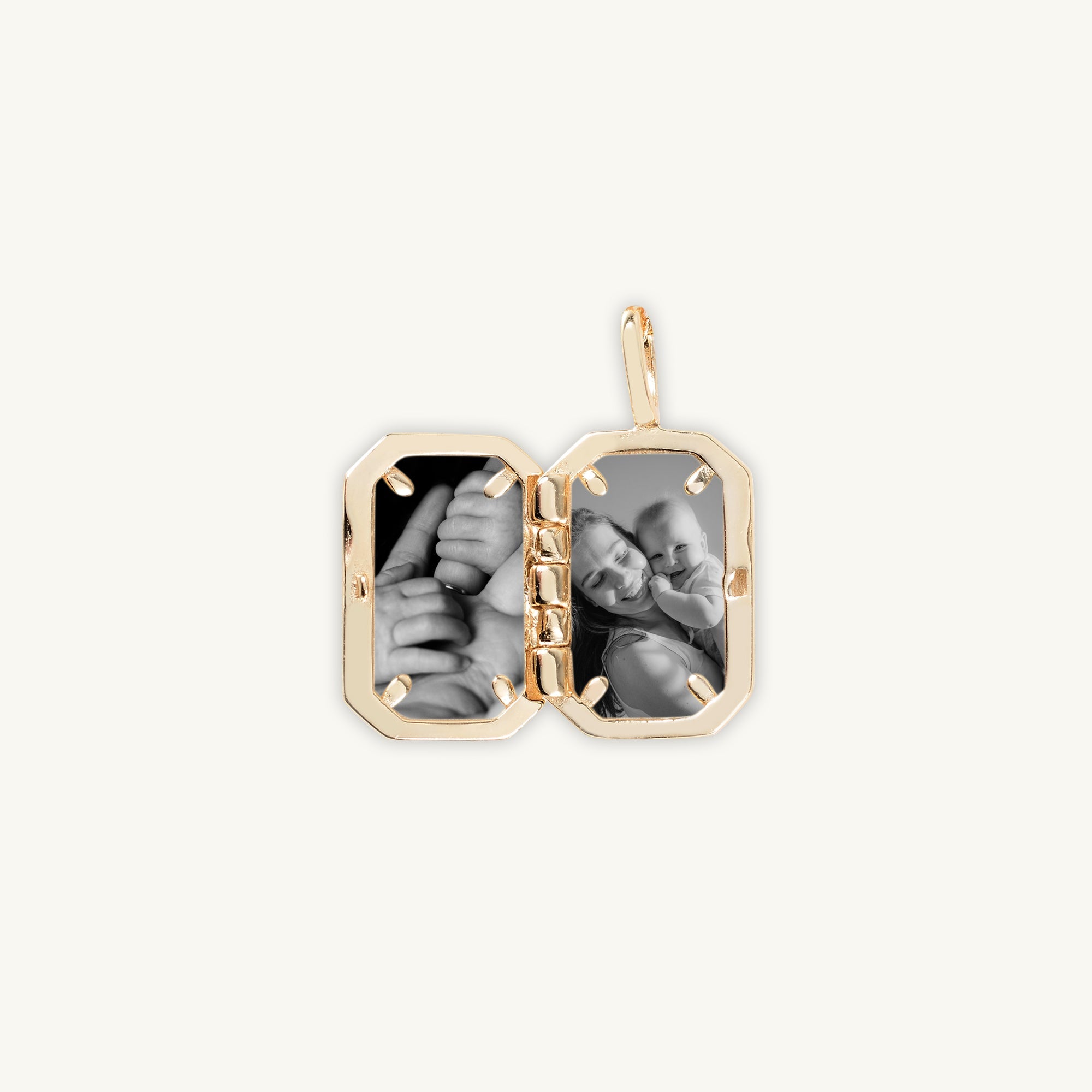 North Star Rectangular Photo Locket Necklace - Camile & Stone
