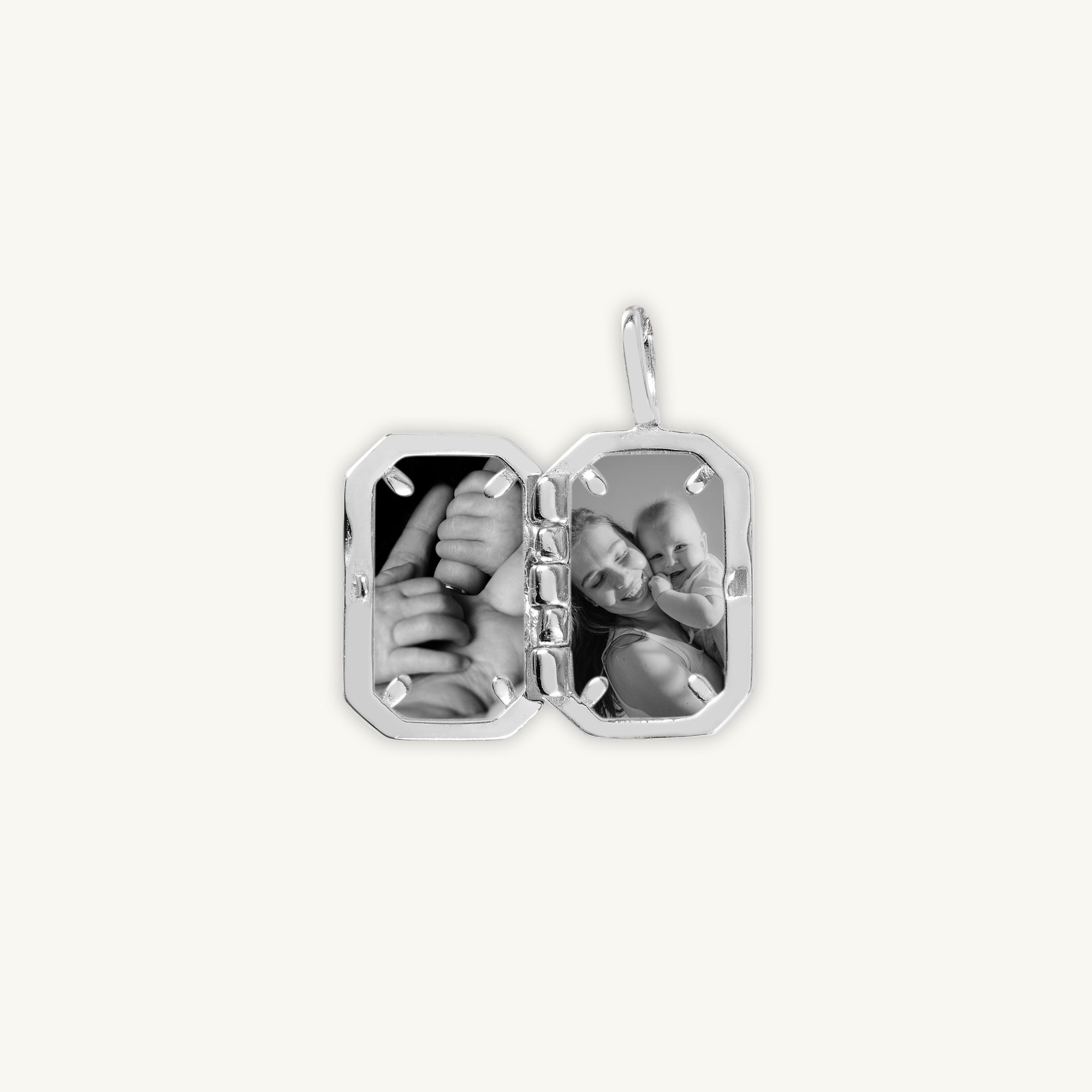 North Star Rectangular Photo Locket Necklace - Camile & Stone