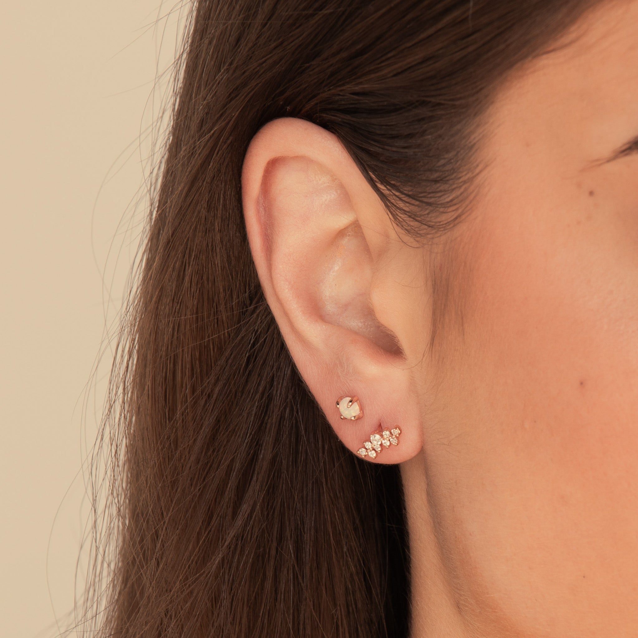 Opal Gemstone Stud Earrings - Camile & Stone