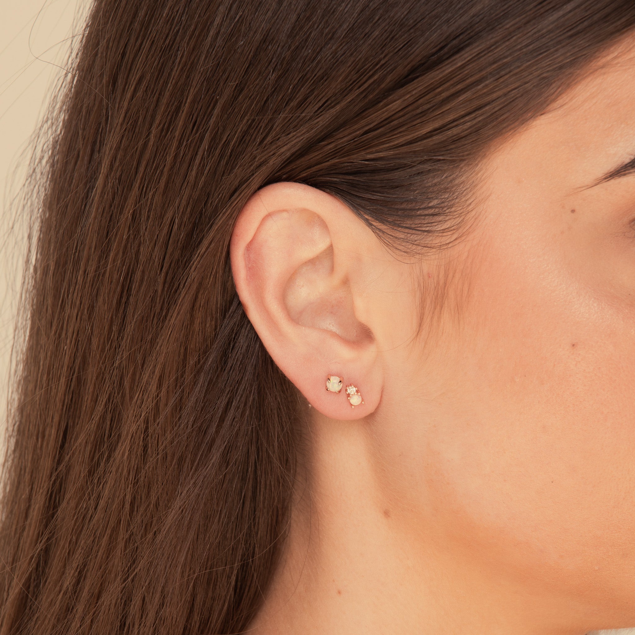 Opal Gemstone Stud Earrings - Camile & Stone