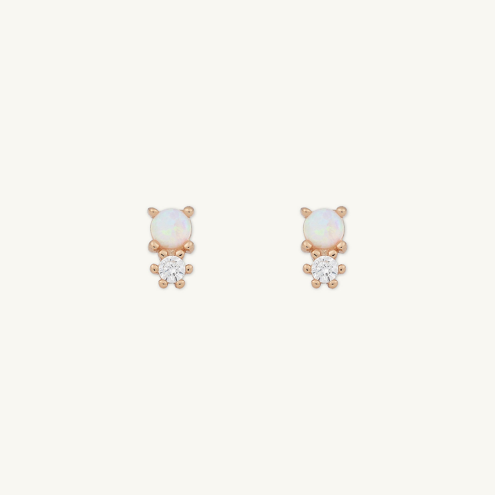 Opal Sapphire Stud Earrings - Camile & Stone