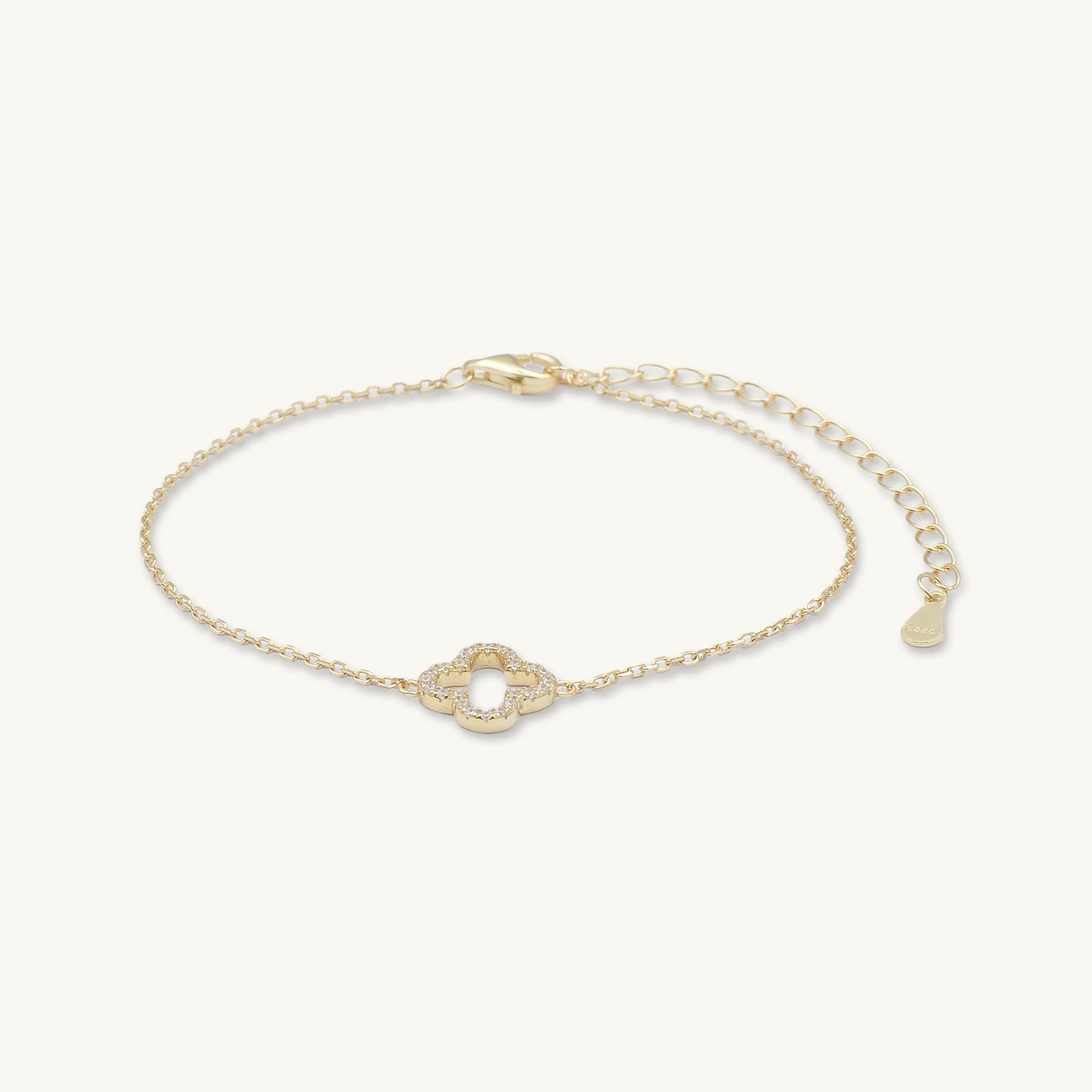 Open Clover Sapphire Bracelet - Camile & Stone