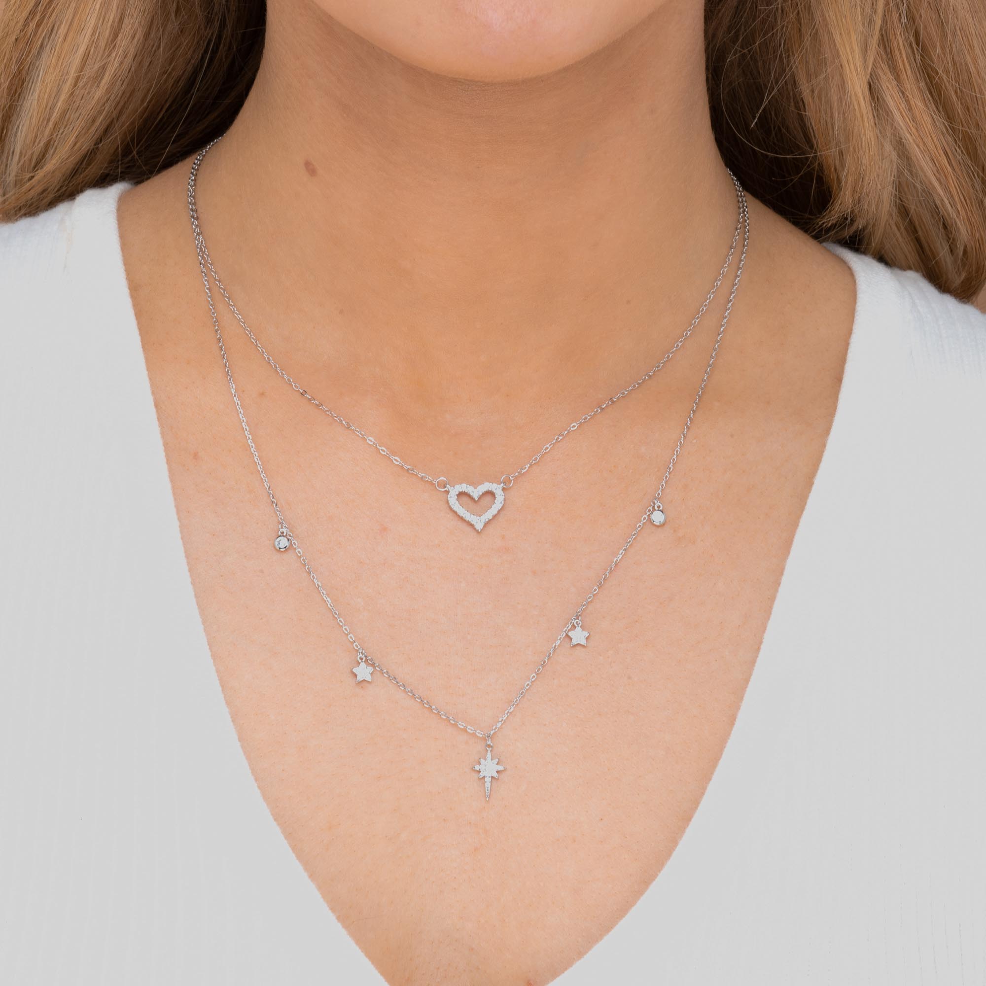 Open Heart Chain Necklace - Camile & Stone