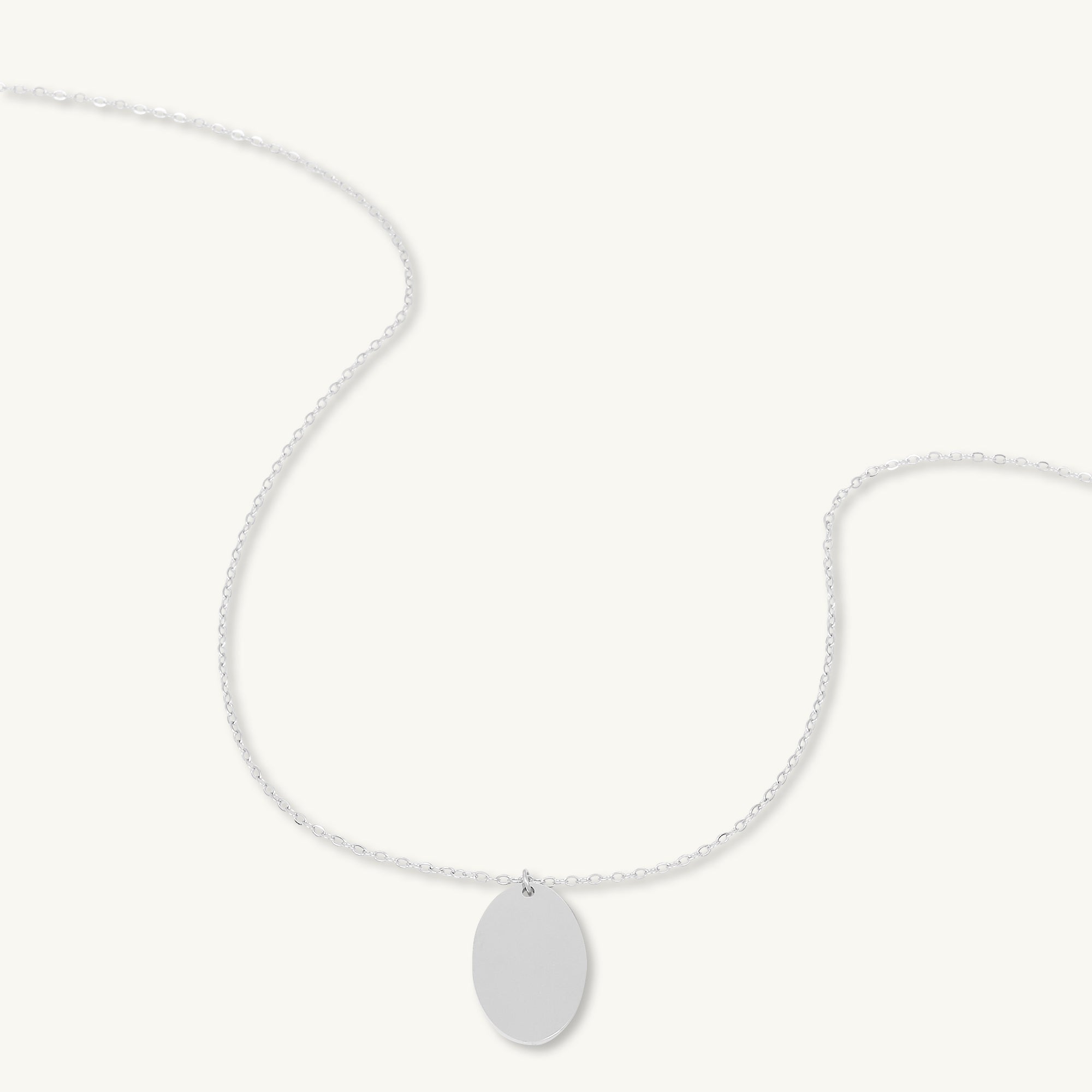 Oval Engraved Personalised Necklace - Camile & Stone