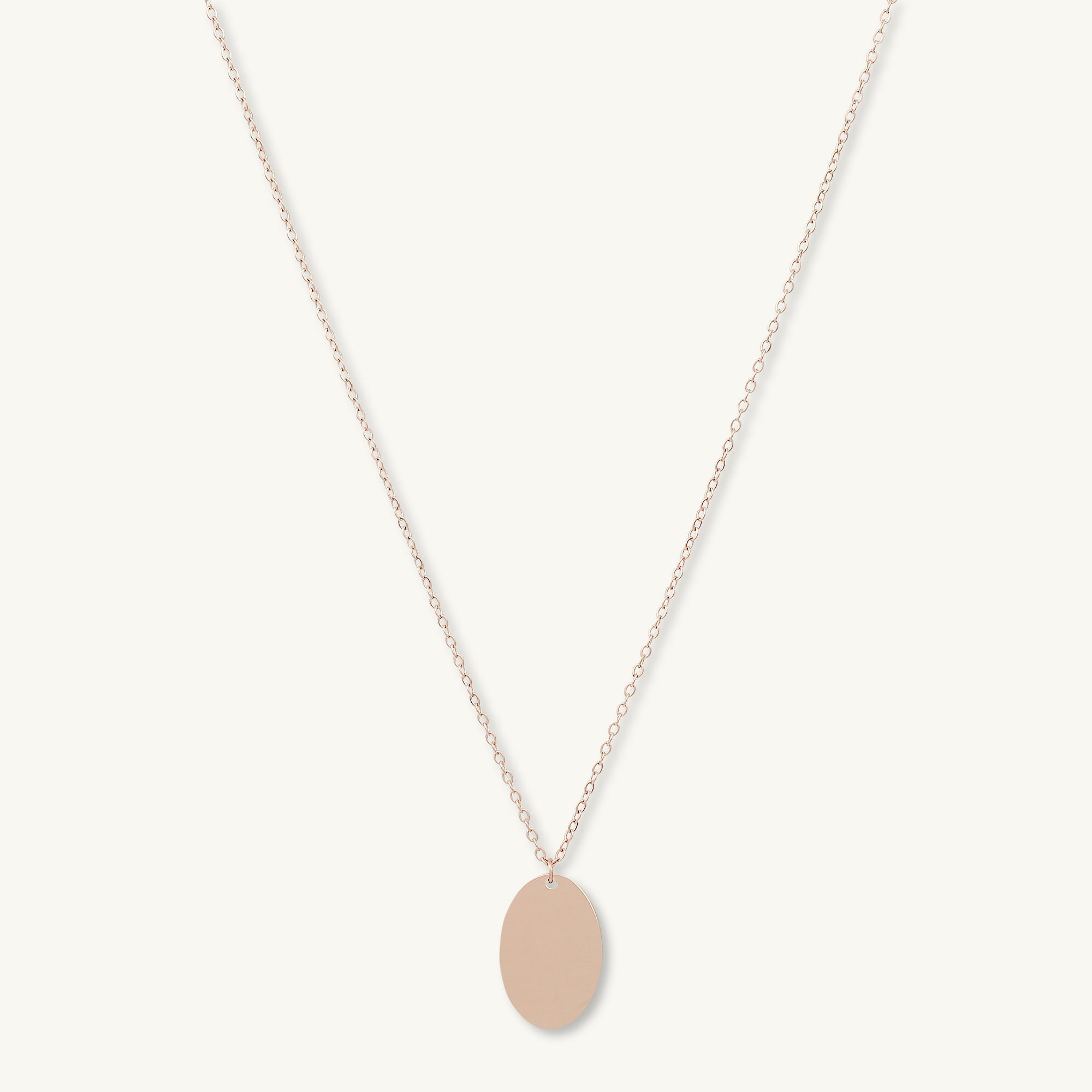 Oval Engraved Personalised Necklace - Camile & Stone