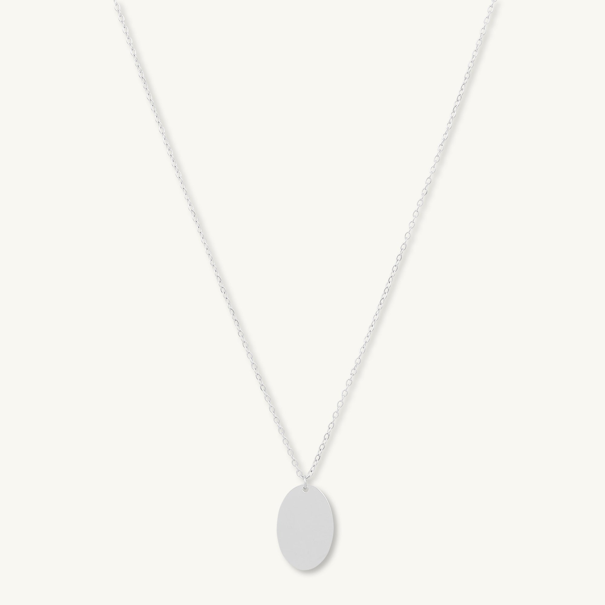 Oval Engraved Personalised Necklace - Camile & Stone