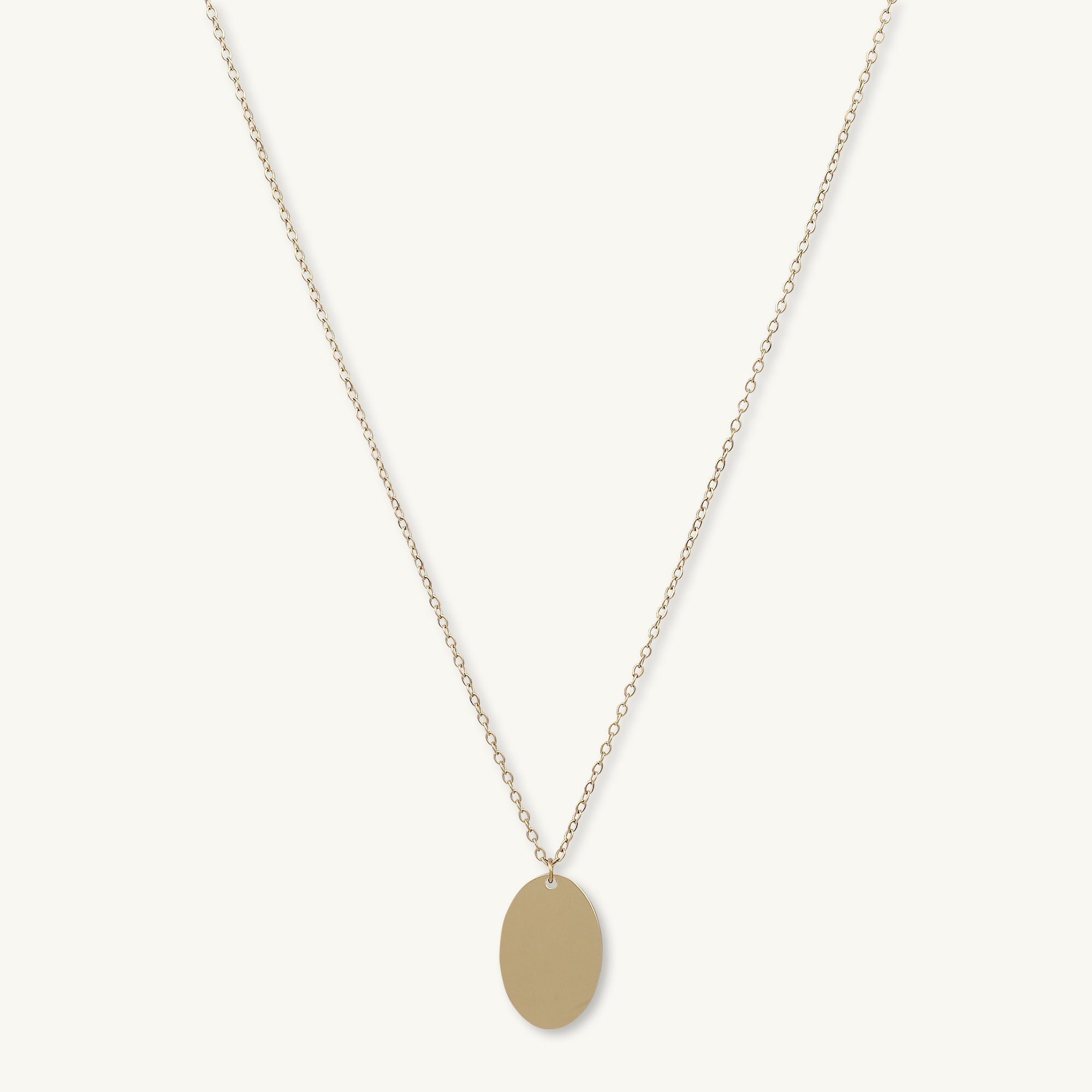 Oval Engraved Personalised Necklace - Camile & Stone