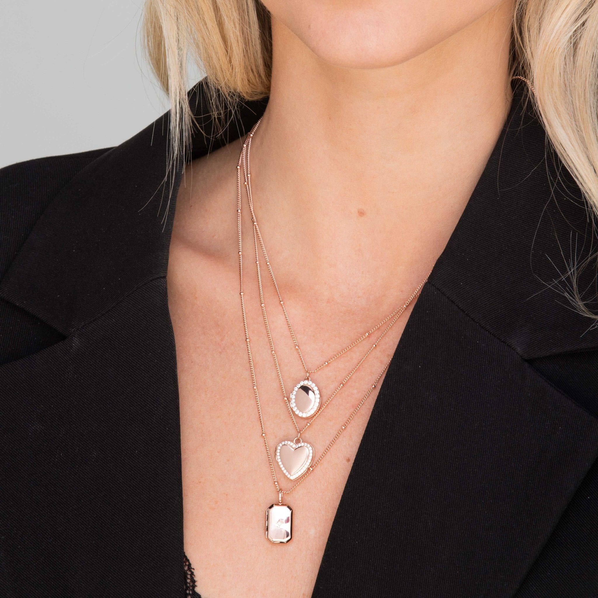 Oval Sapphire Photo Locket Necklace - Camile & Stone