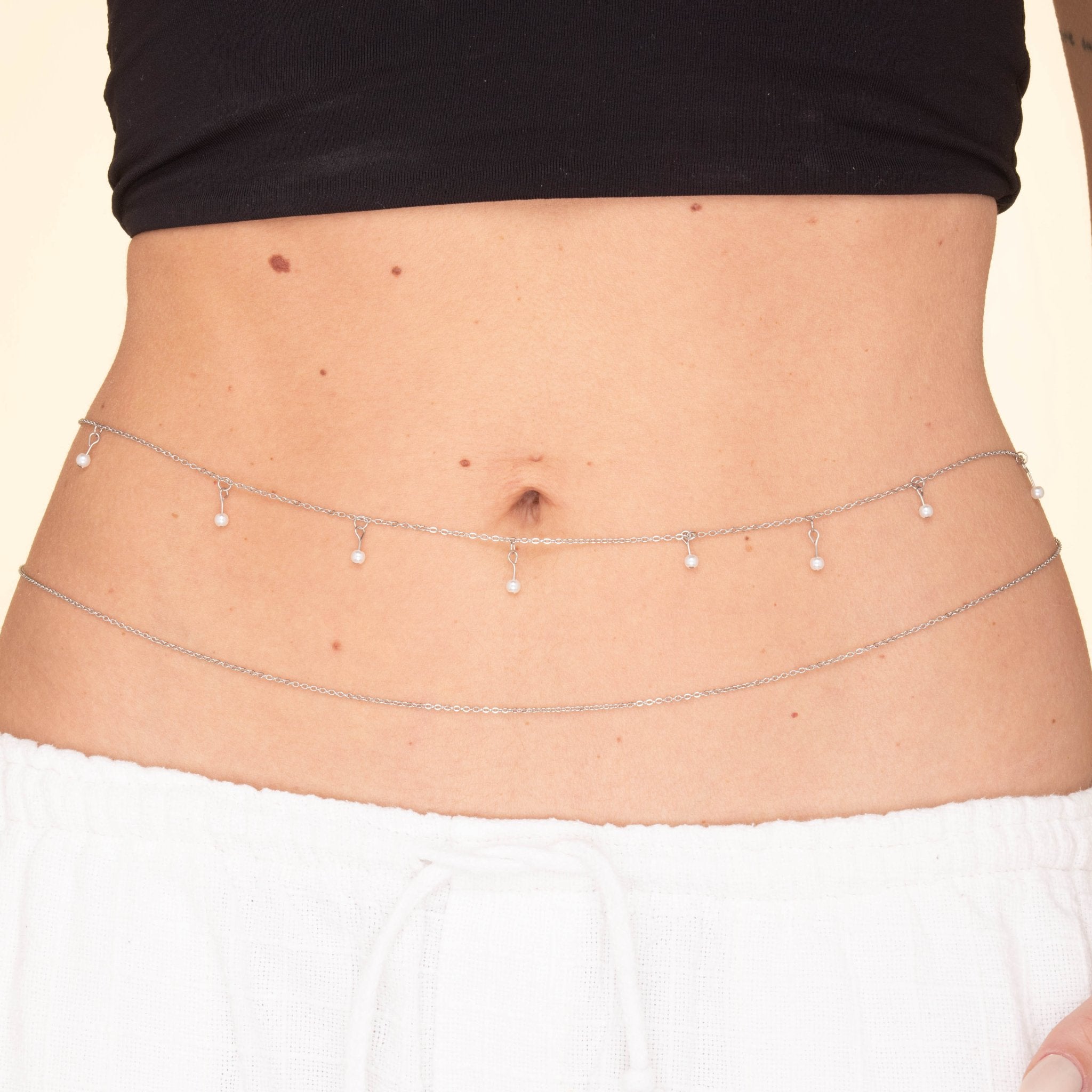 Pearl Dangling Waist Belly Chain - Camile & Stone