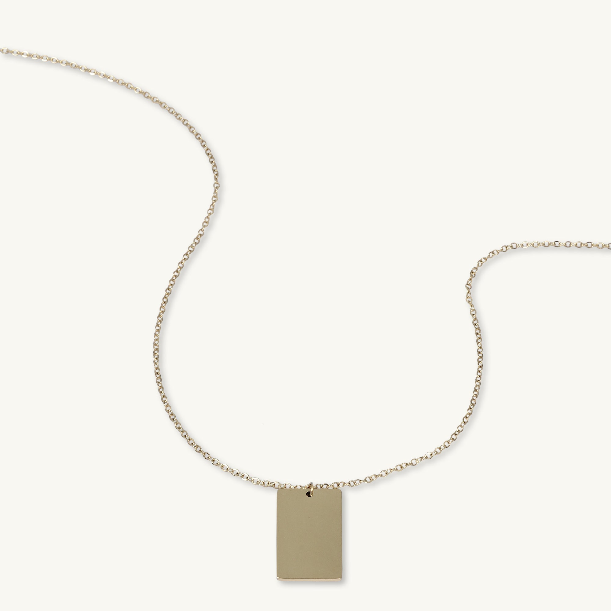 Rectangle Engraved Personalised Necklace - Camile & Stone