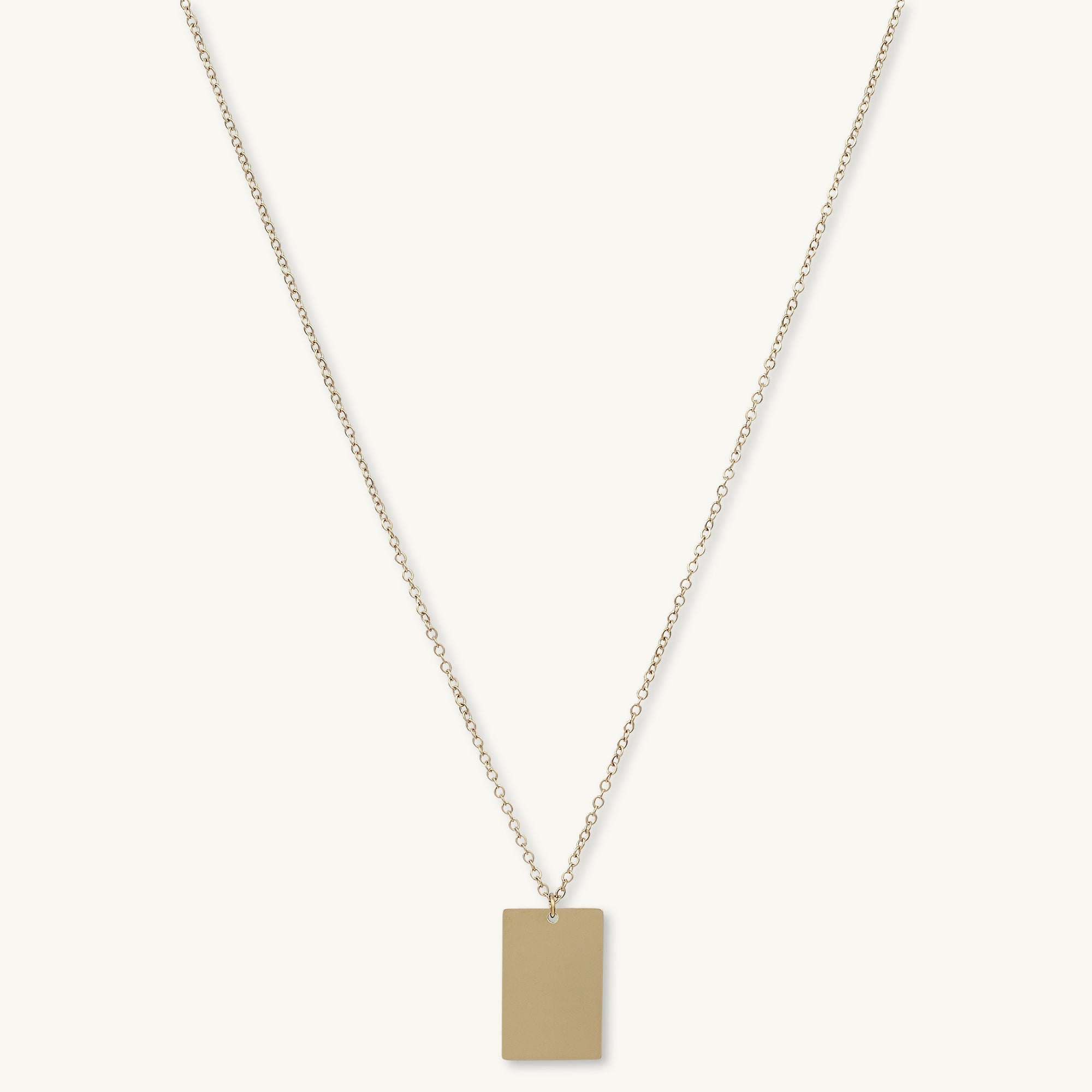Rectangle Engraved Personalised Necklace - Camile & Stone