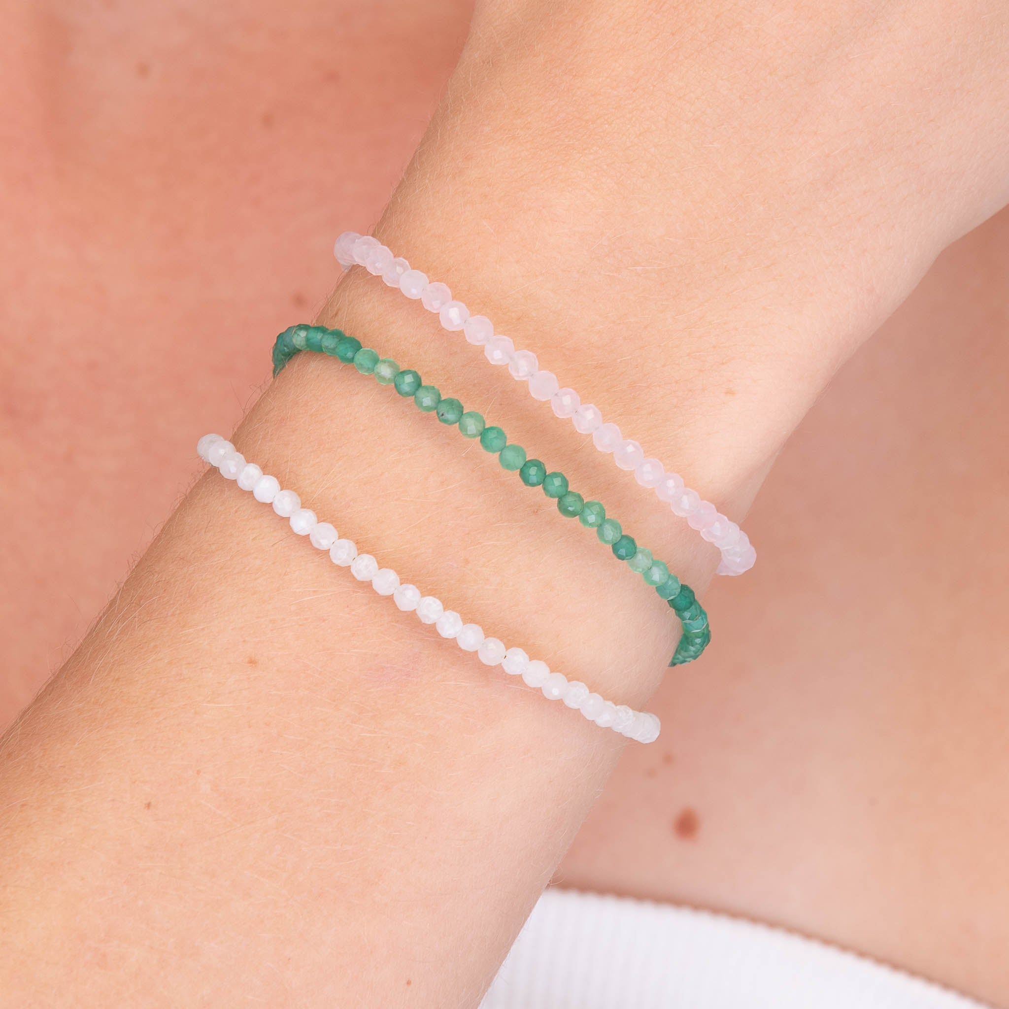 Rose Quartz Crystal Beaded Bracelet - Camile & Stone