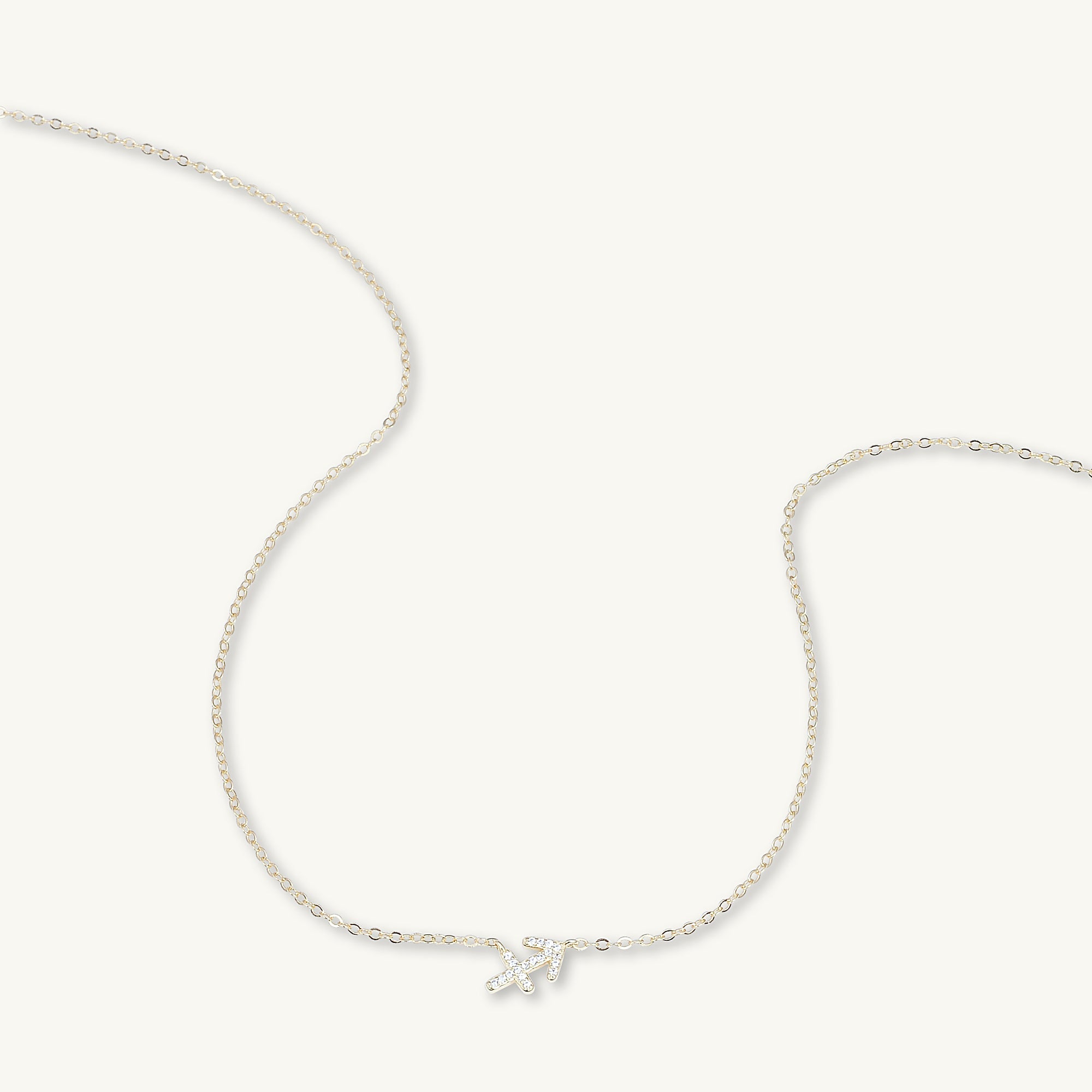 Sagittarius Sapphire Charm Zodiac Star Sign Necklace - Camile & Stone