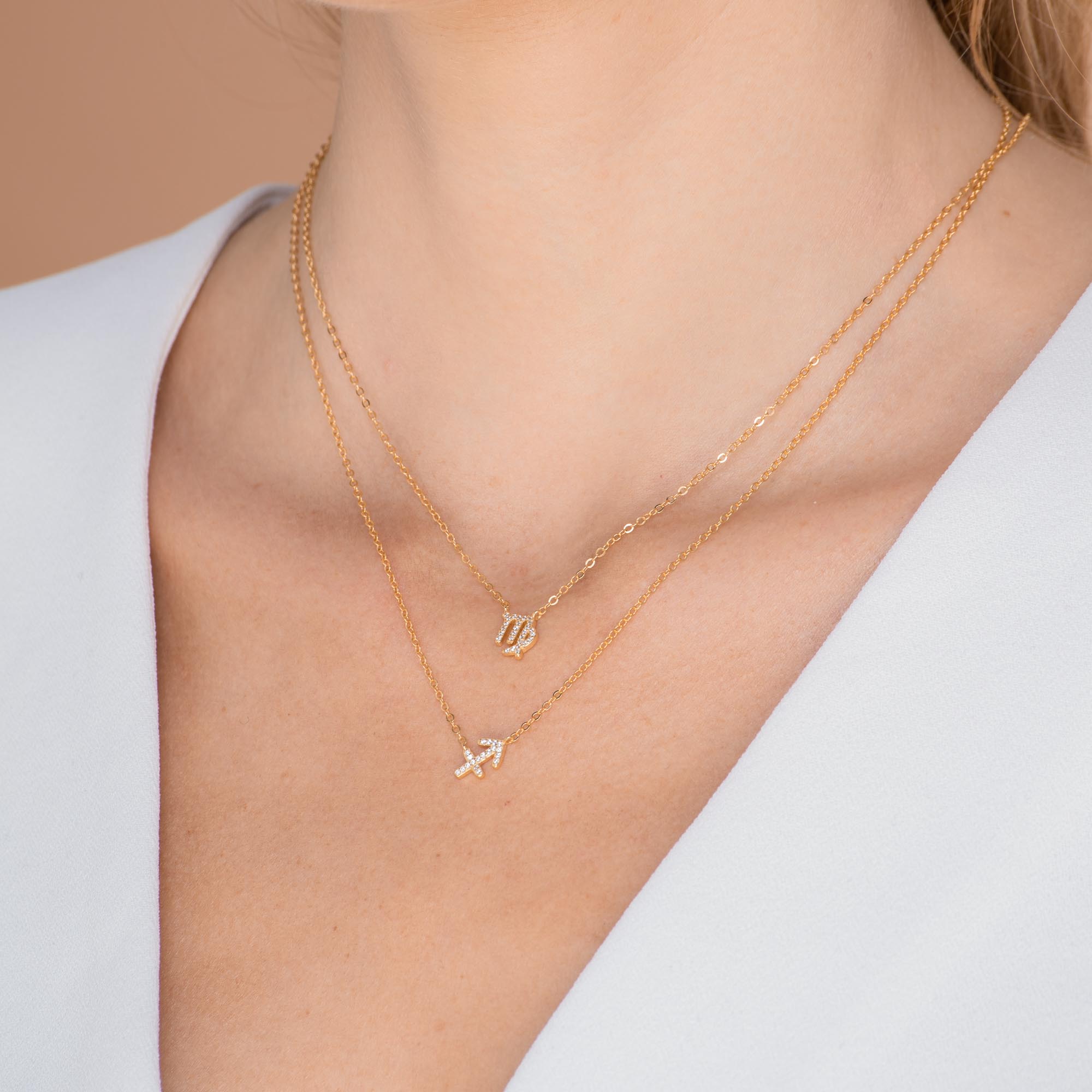 Sagittarius Sapphire Charm Zodiac Star Sign Necklace - Camile & Stone