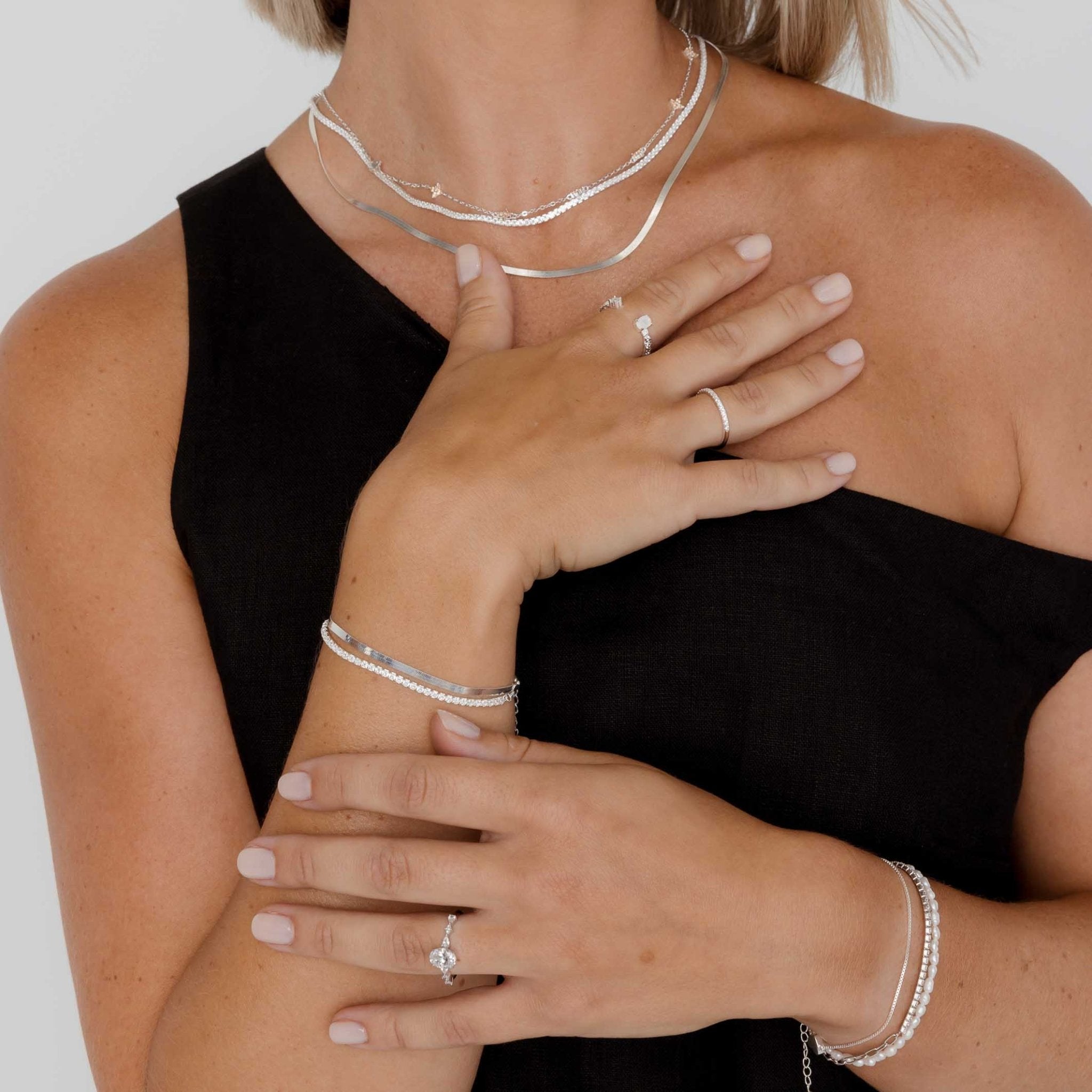 Sapphire Band Stacker Ring - Camile & Stone