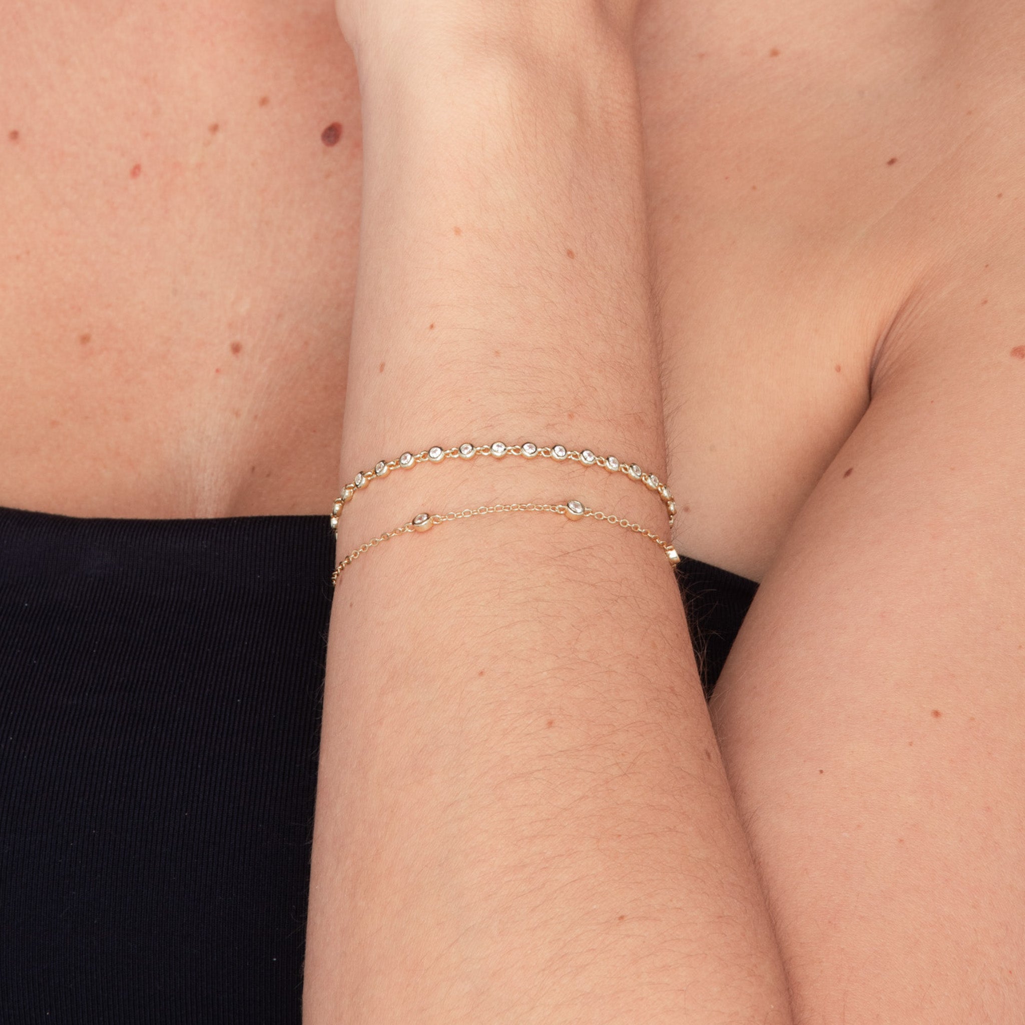 Sapphire Station Chain Bracelet - Camile & Stone