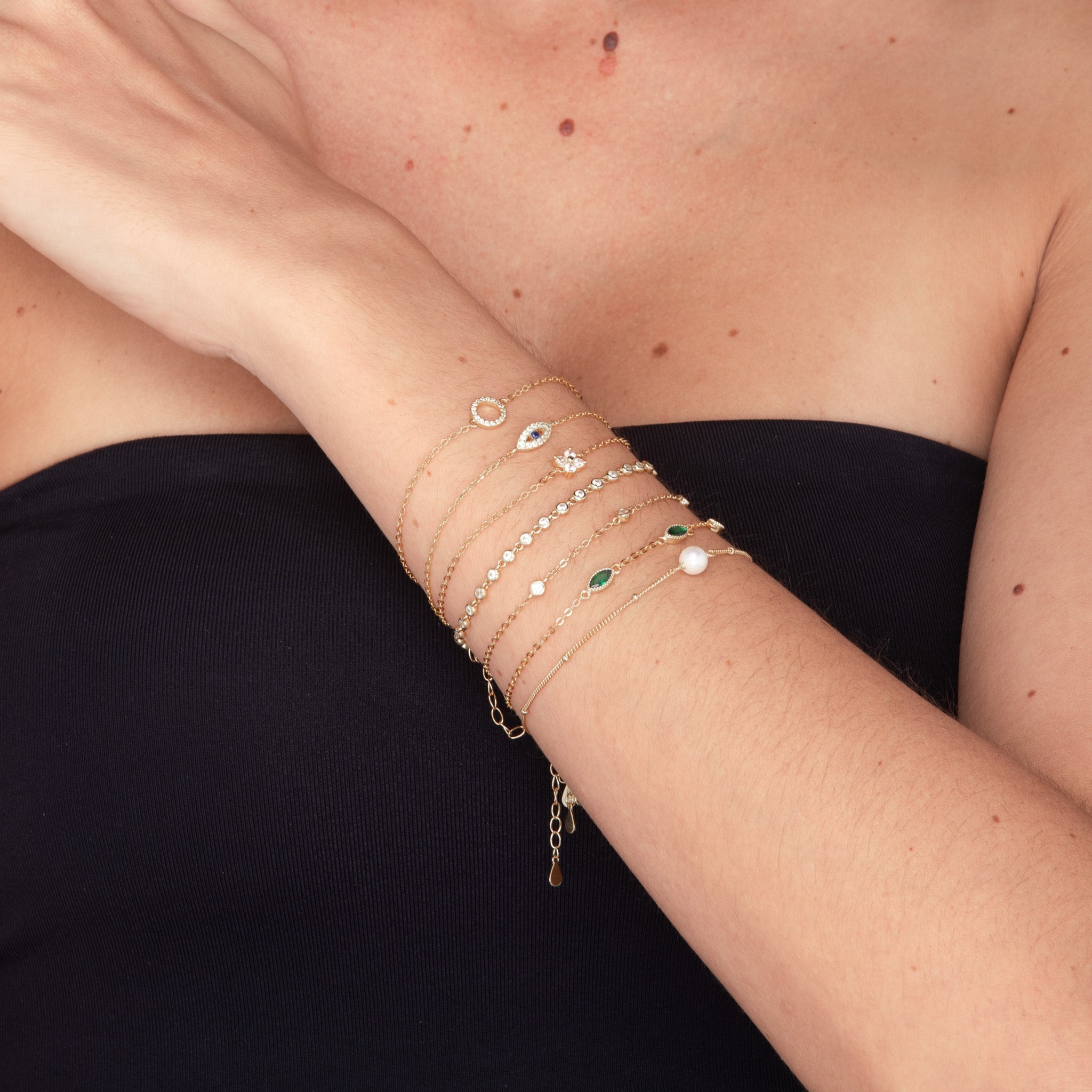 Sapphire Station Chain Bracelet - Camile & Stone