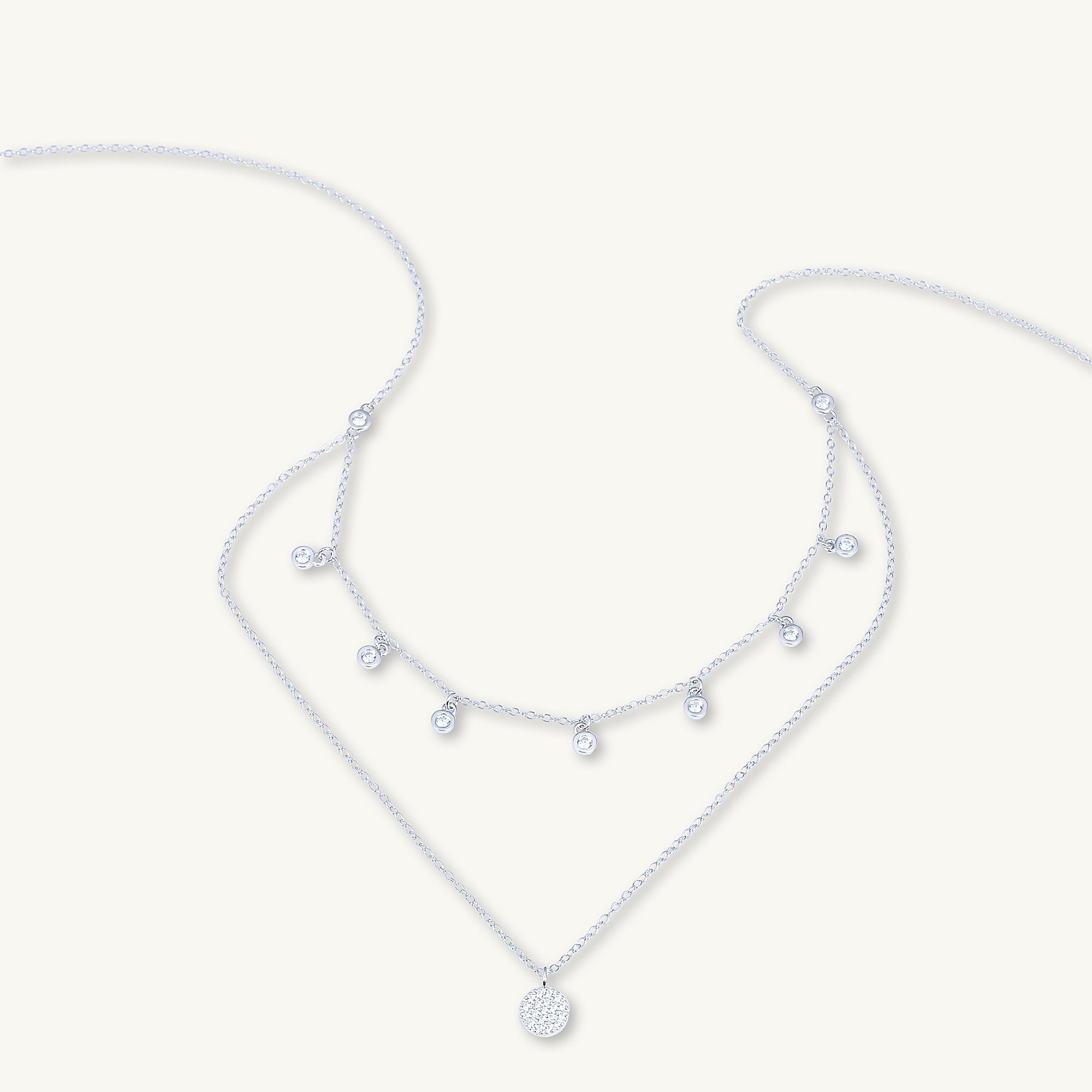 Sapphire Station Layered Necklace - Camile & Stone