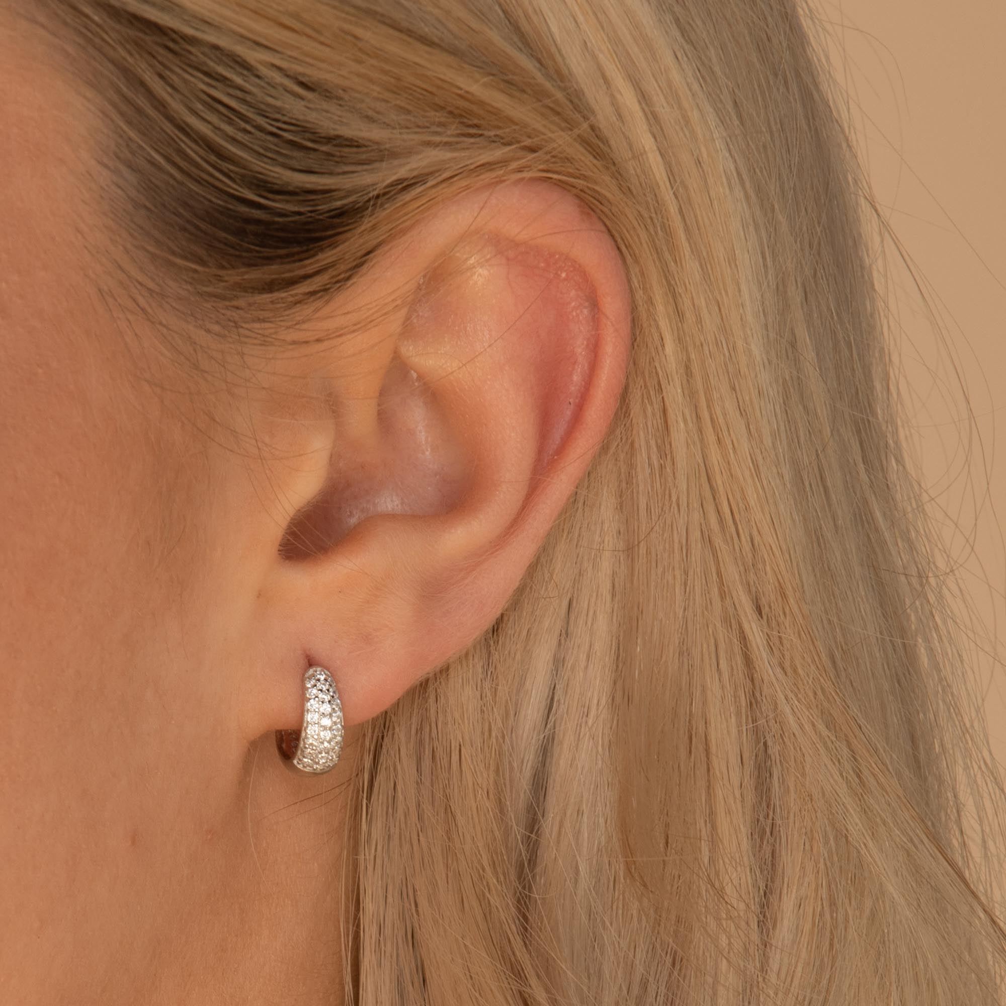 Sapphire Thick Dome Huggie Earrings - Camile & Stone