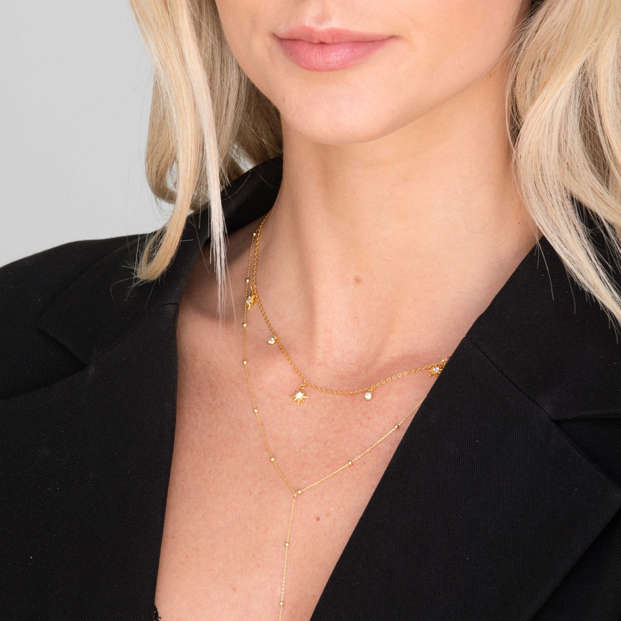 Satellite Drop Chain Y Necklace - Camile & Stone