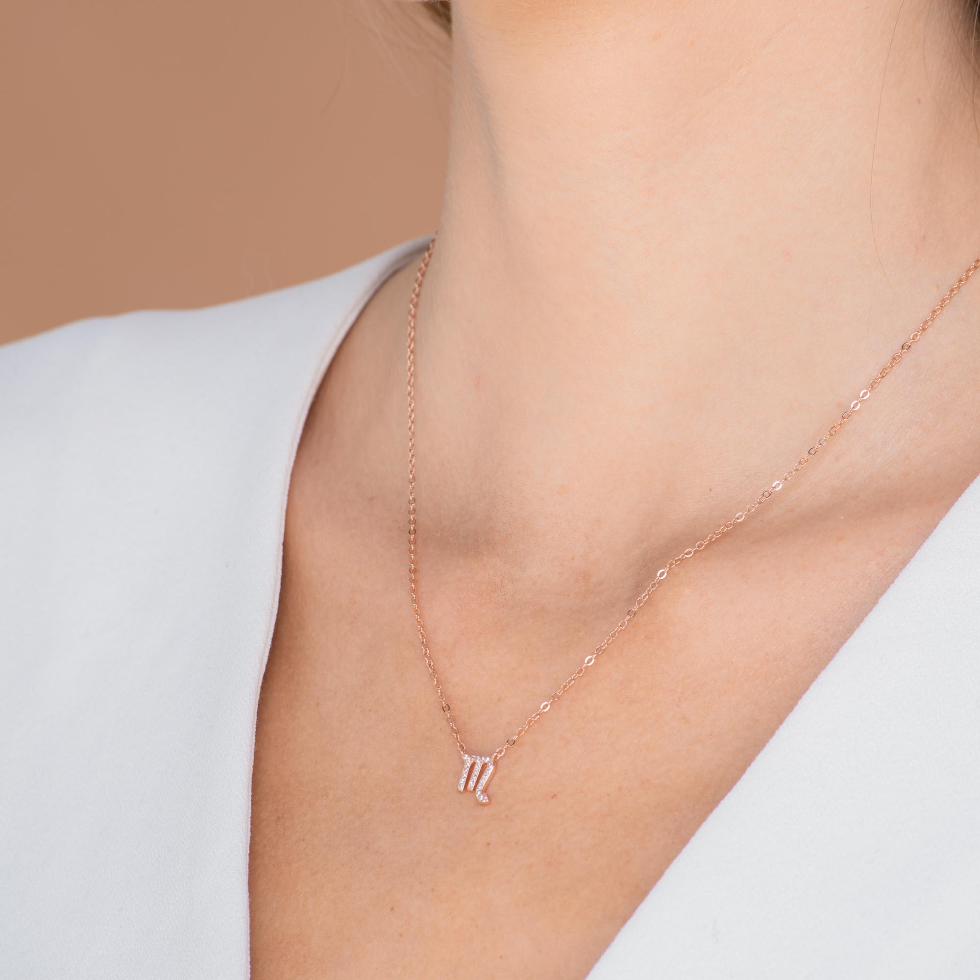 Scorpio Sapphire Charm Zodiac Star Sign Necklace - Camile & Stone