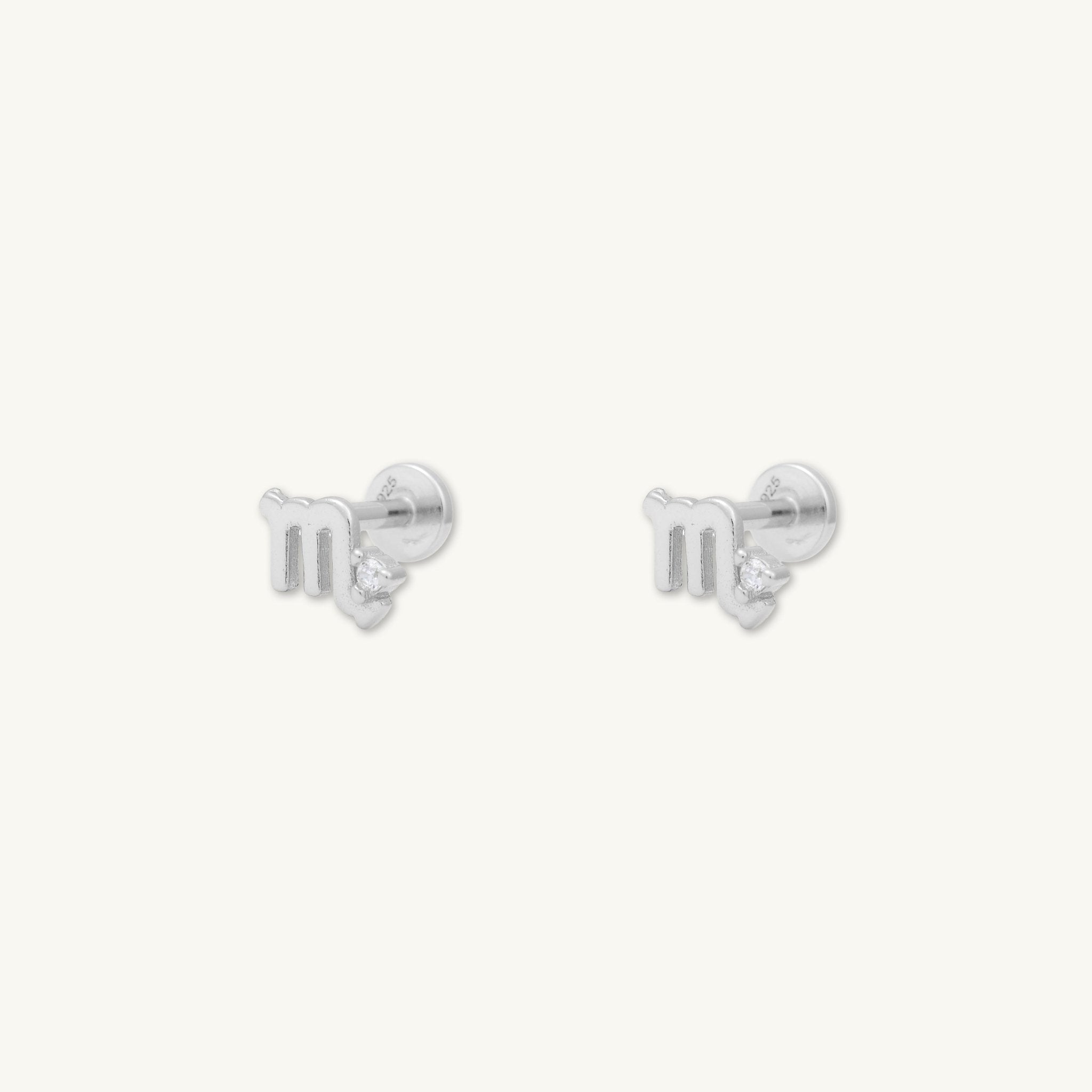 Scorpio Zodiac Star Sign Flat Back Earrings - Camile & Stone