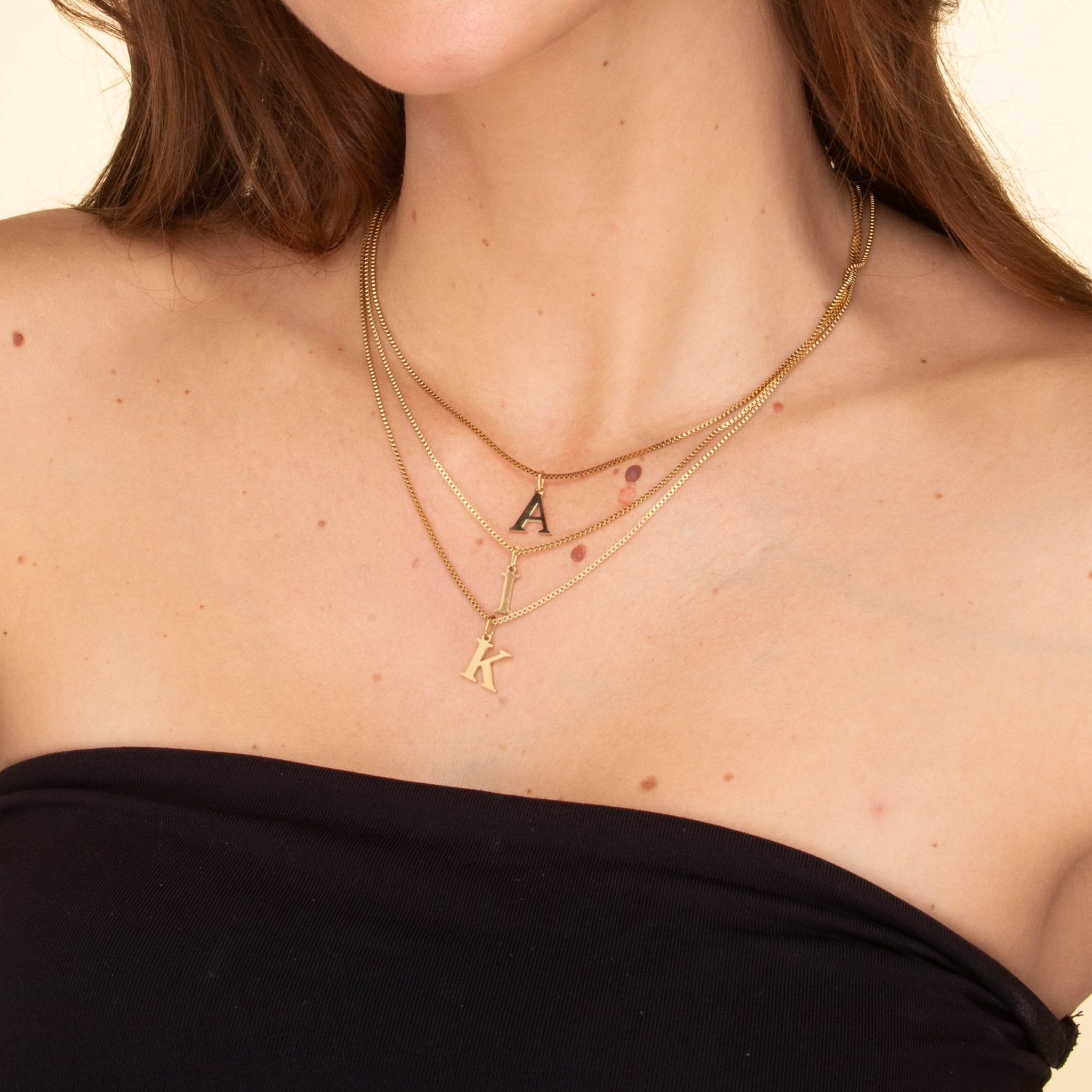Script Initial Letter Chain Necklace - Camile & Stone