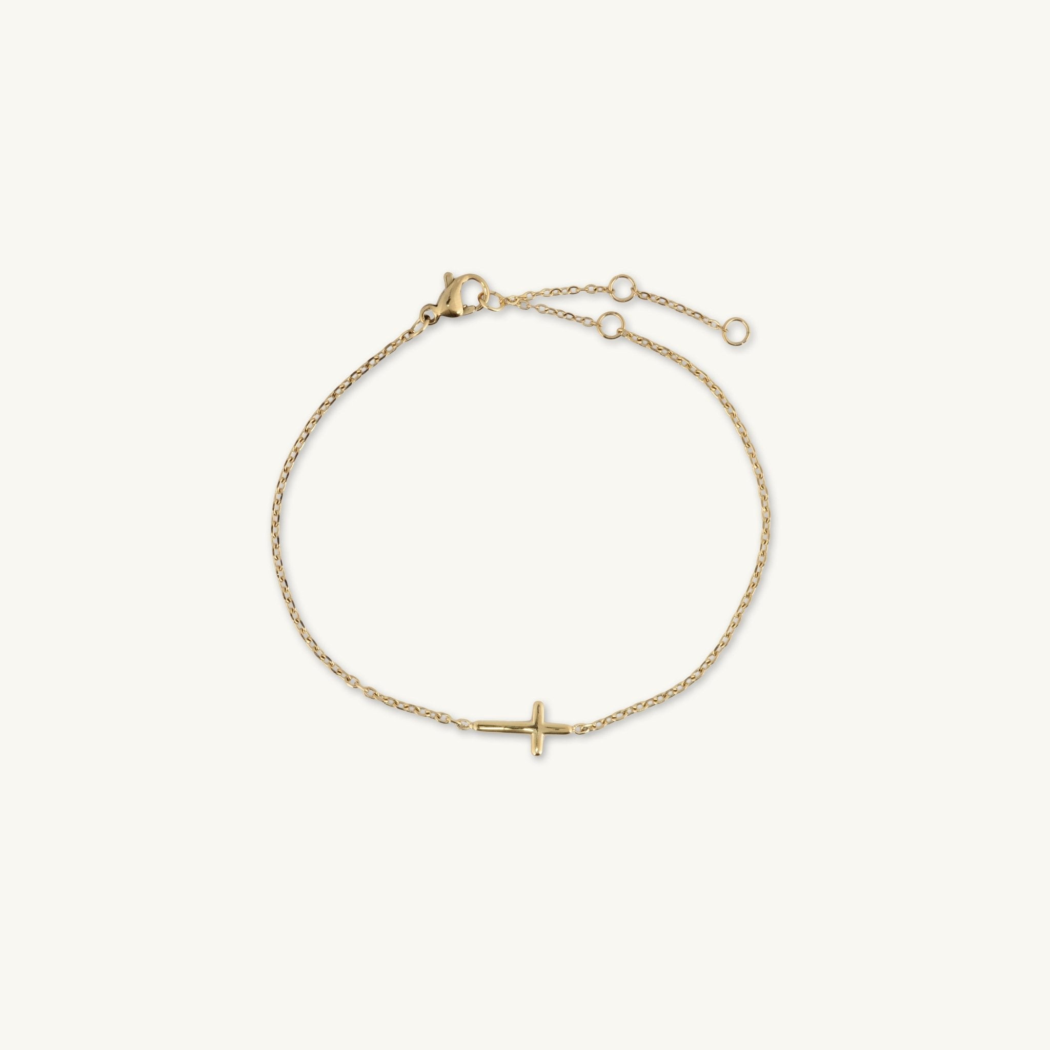 Sideways Cross Bracelet - Camile & Stone