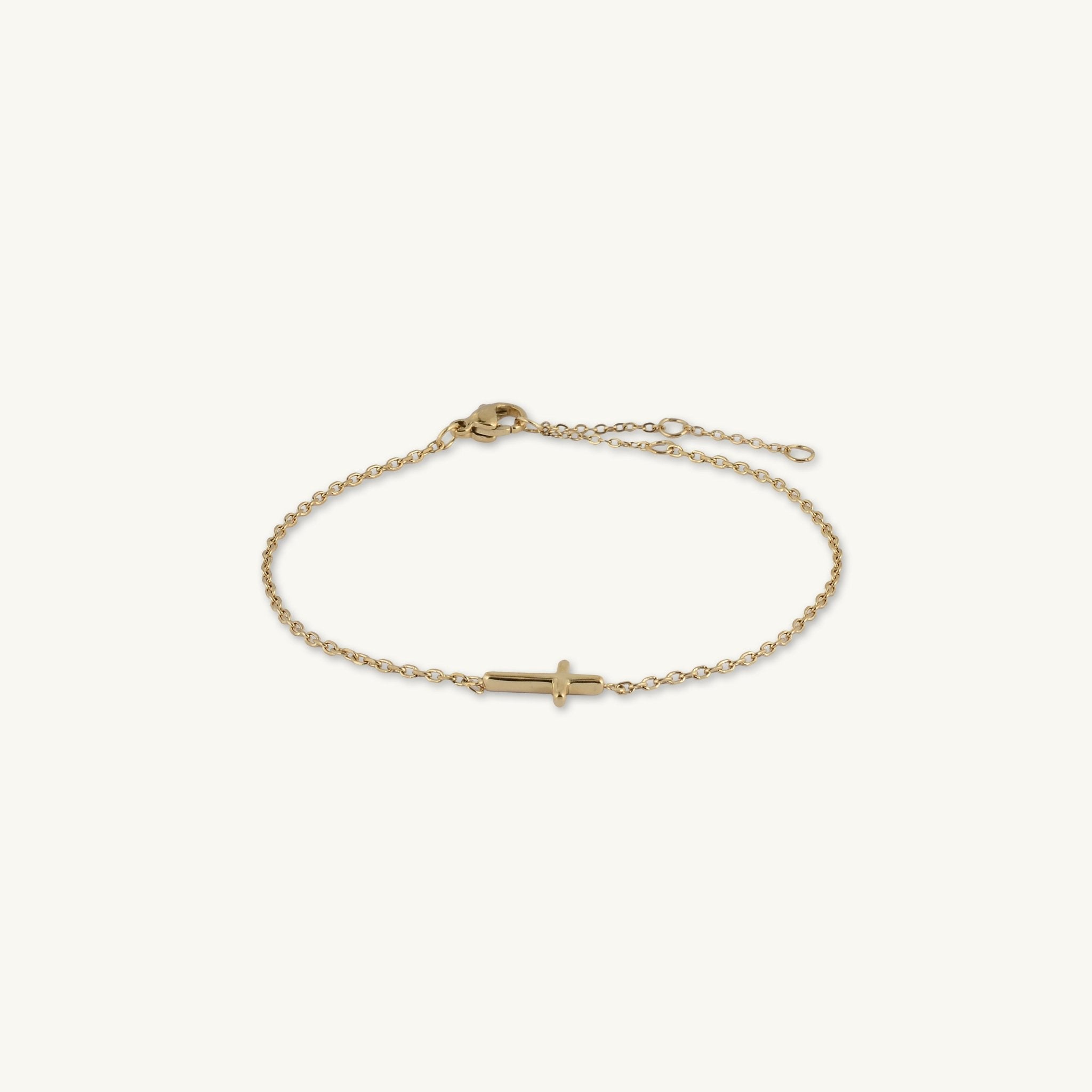 Sideways Cross Bracelet - Camile & Stone