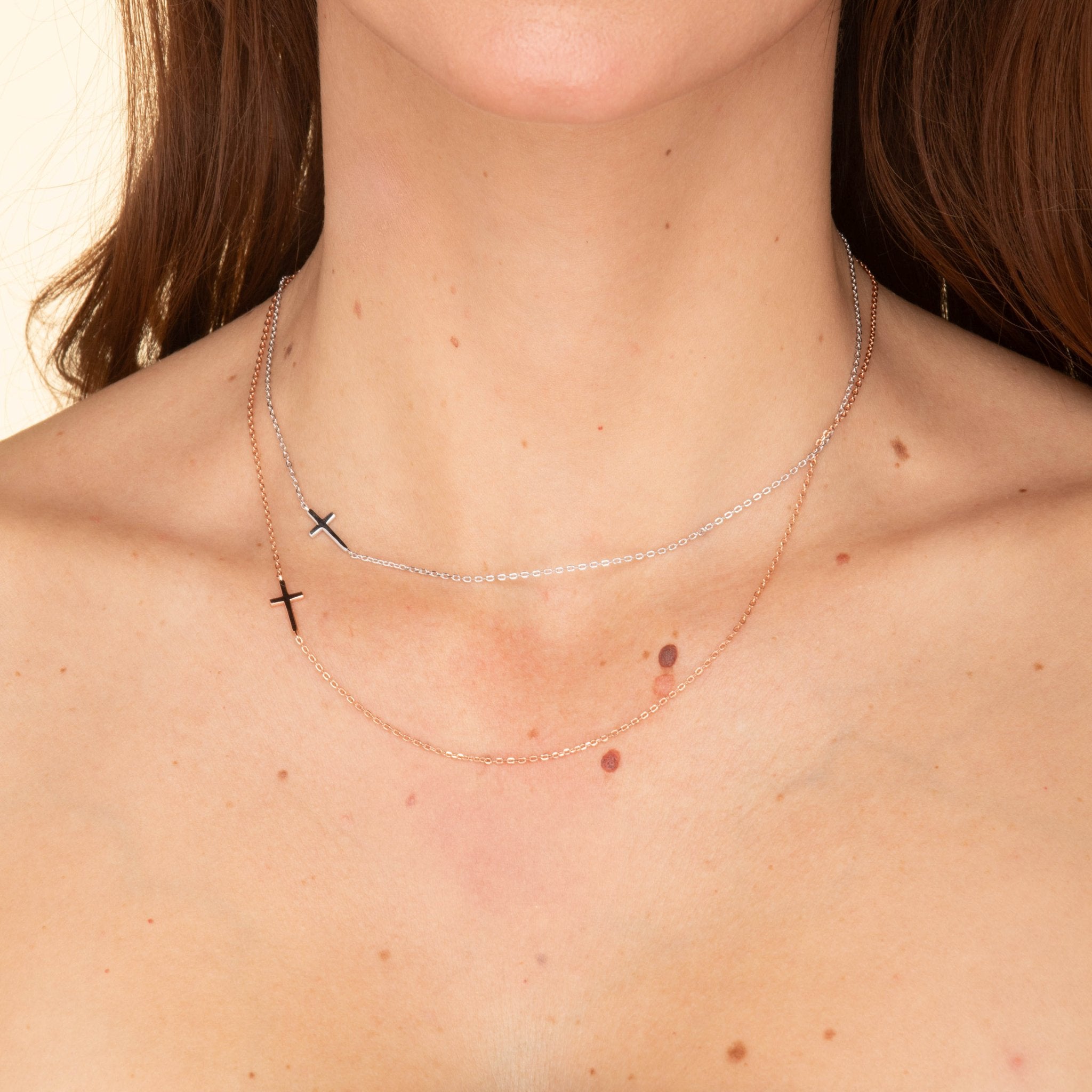 Sideways Cross Necklace - Camile & Stone