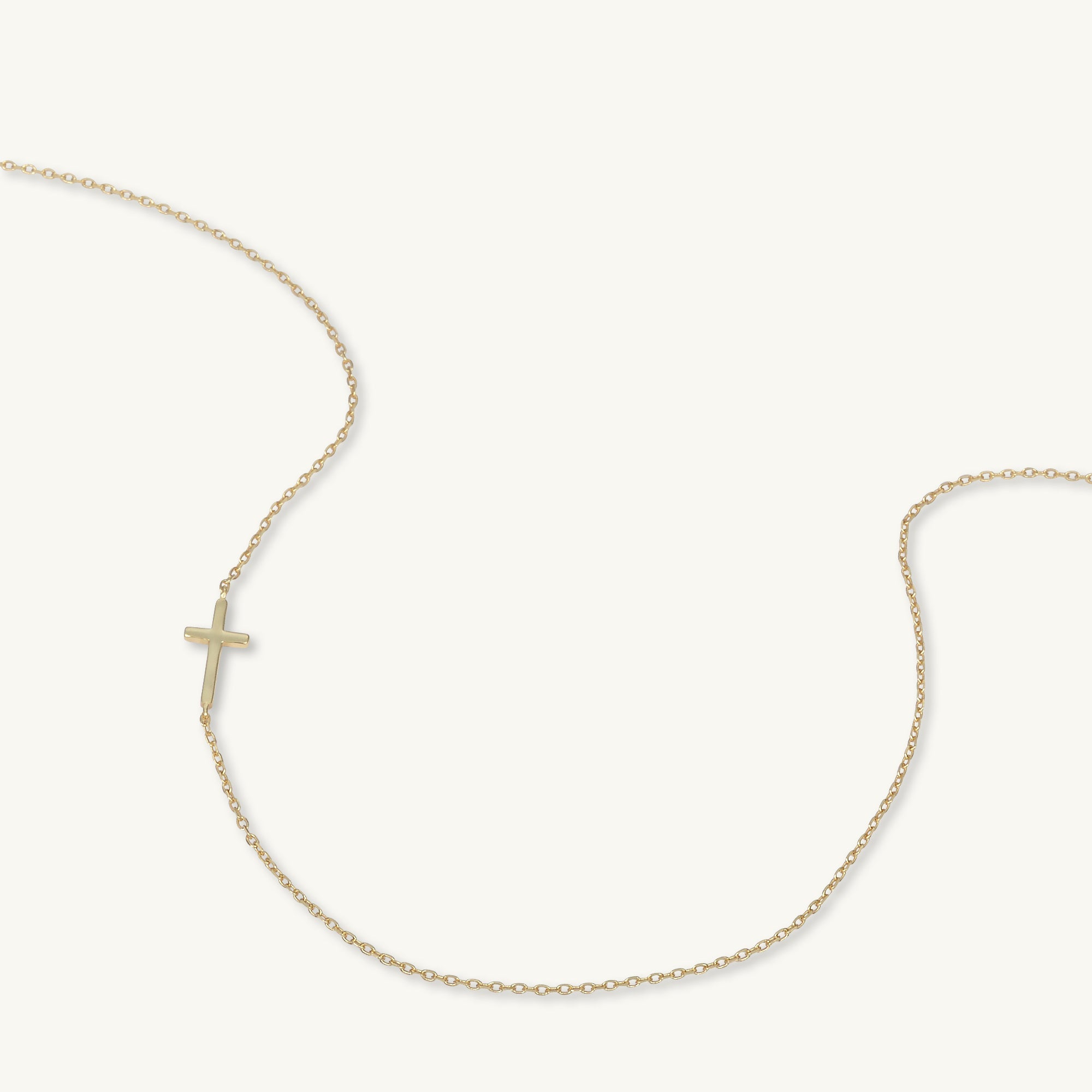 Sideways Cross Necklace - Camile & Stone