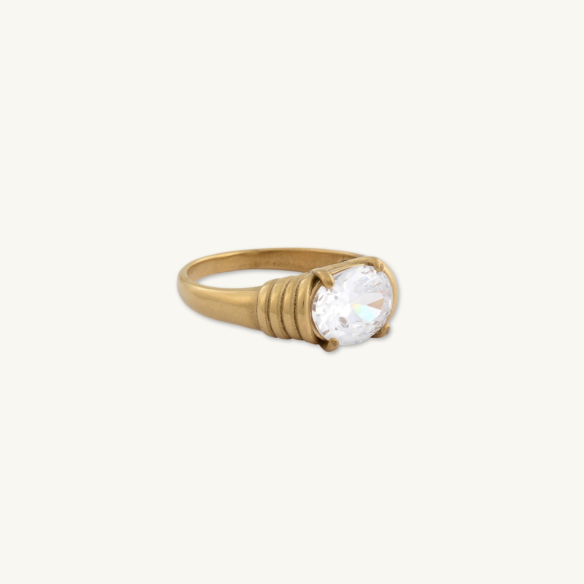 Skyler Oval Vintage Statement Ring - Camile & Stone